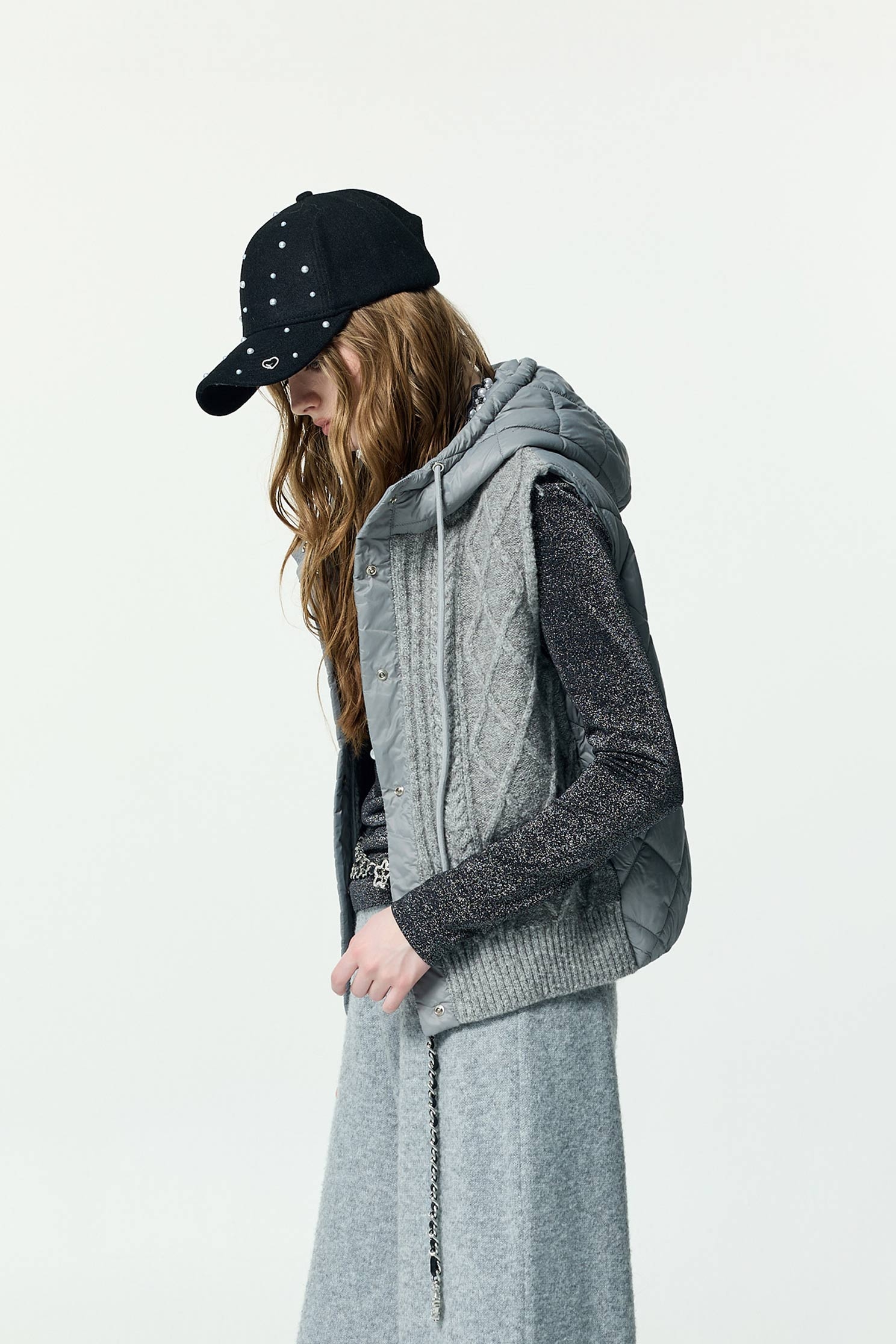 薄暮灰鋪棉背心薄暮灰鋪棉背心,一般外套,一般背心,一般背心馬甲,外套,秋冬穿搭,背心,針織,針織背心