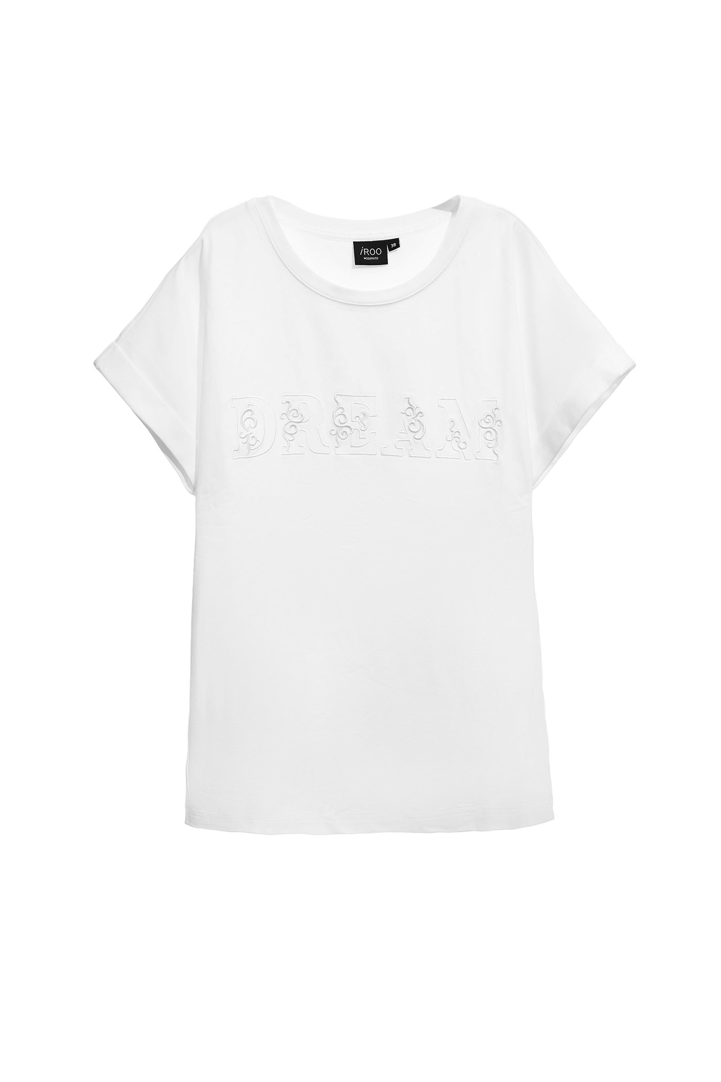 綴夢想刺繡T恤上衣綴夢想刺繡T恤上衣,T-Shirt,上衣,刺繡,春夏穿搭,白色上衣,純棉