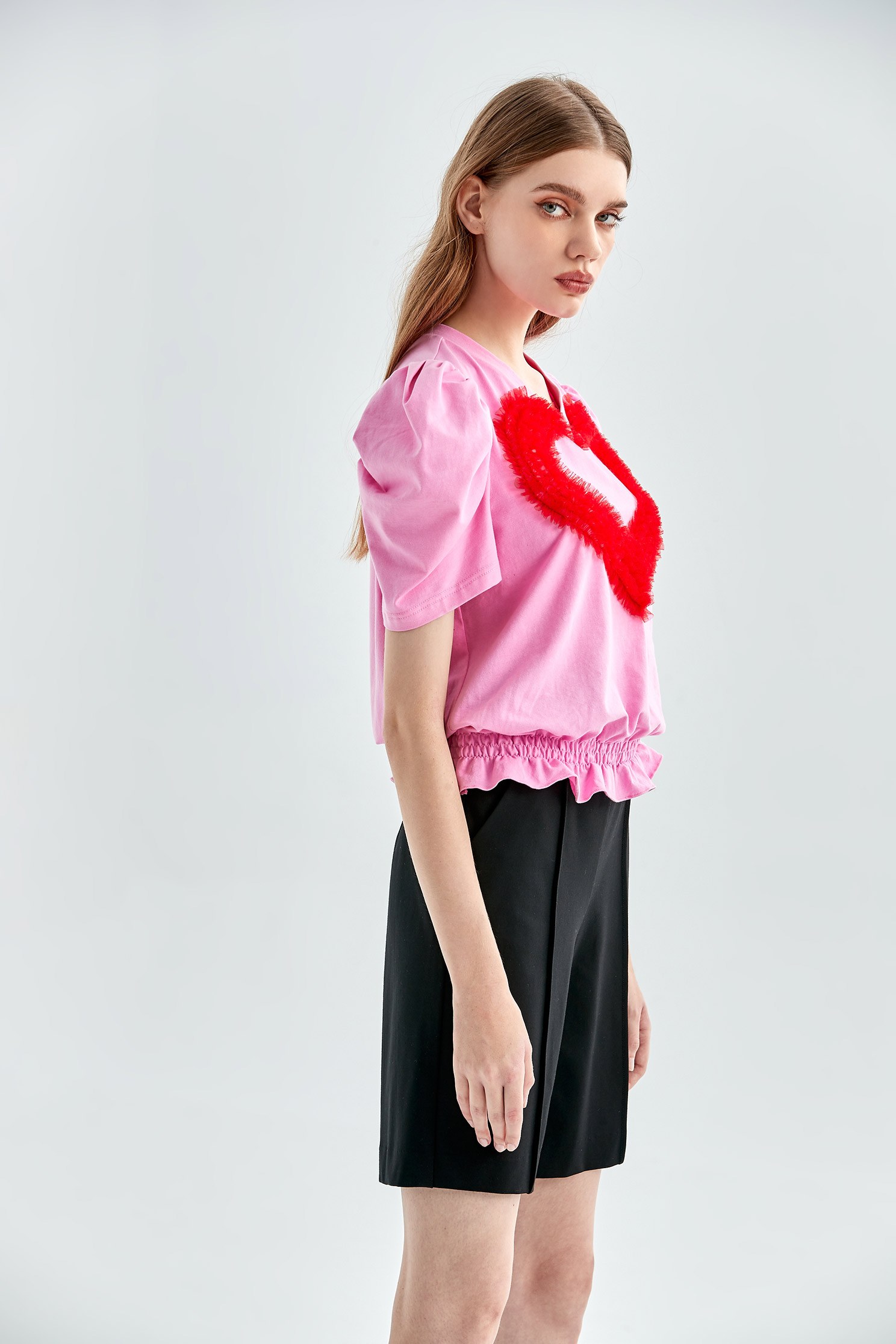多層次愛心單品上衣多層次愛心單品上衣,T-Shirt,T恤,上衣,秋冬穿搭