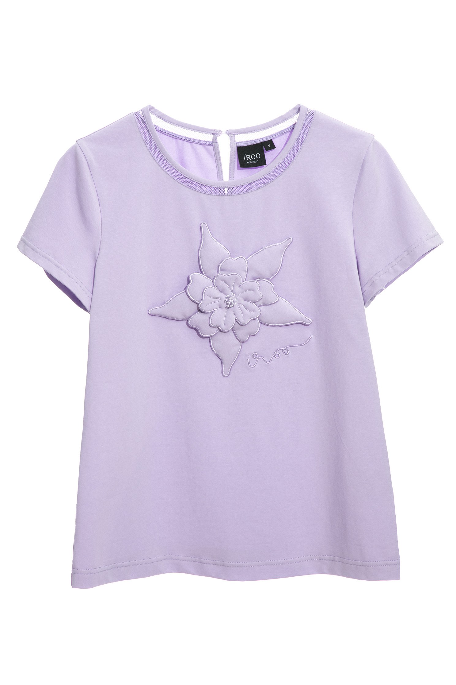 立體花瓣T恤上衣立體花瓣T恤上衣,T-Shirt,T恤,上衣,刺繡,春夏穿搭,約會特輯,純棉,輕奢度假