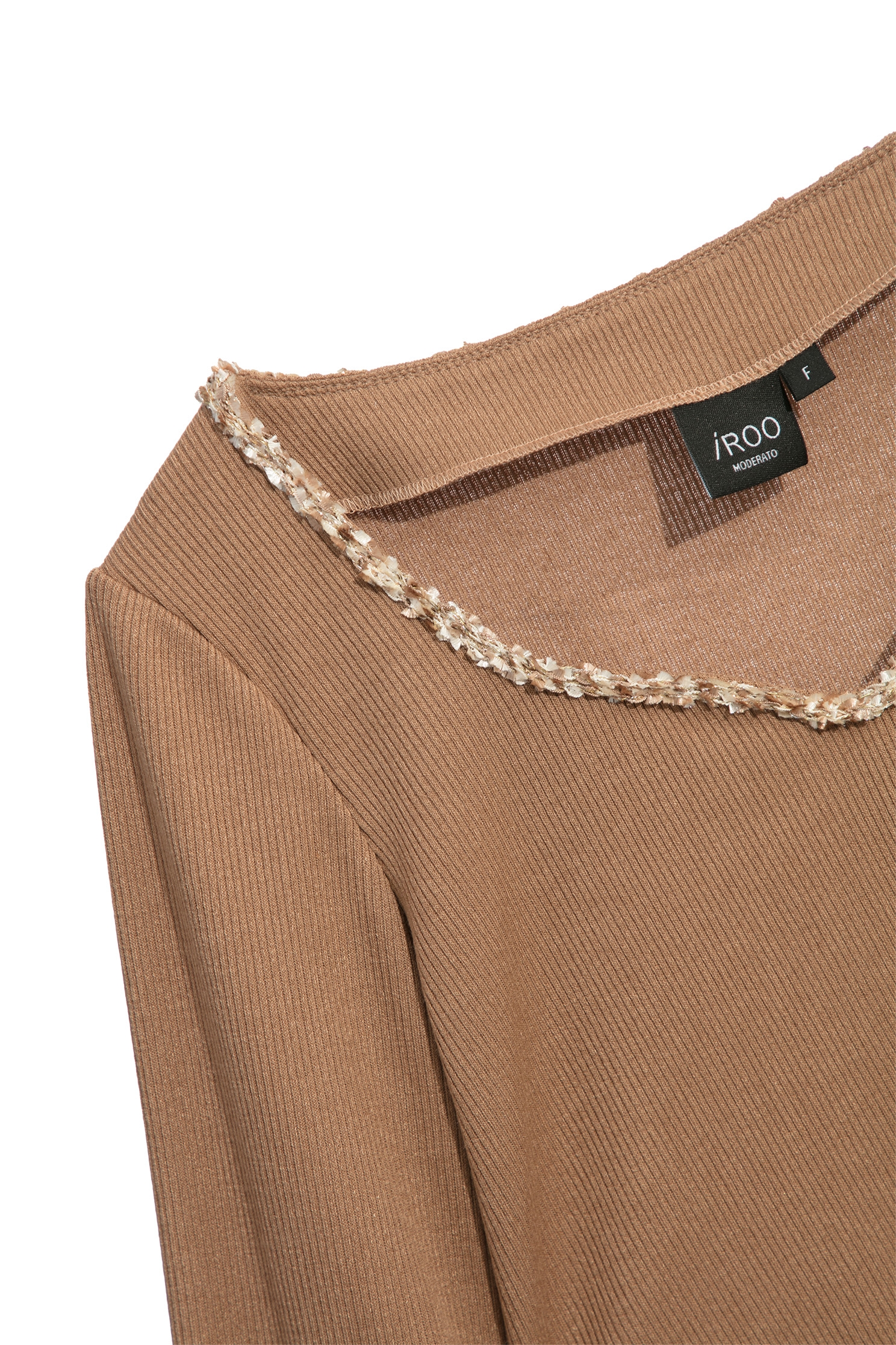 咖色桃心領坑條內搭咖色桃心領坑條內搭,上衣,人氣商品,內搭上衣,秋冬穿搭