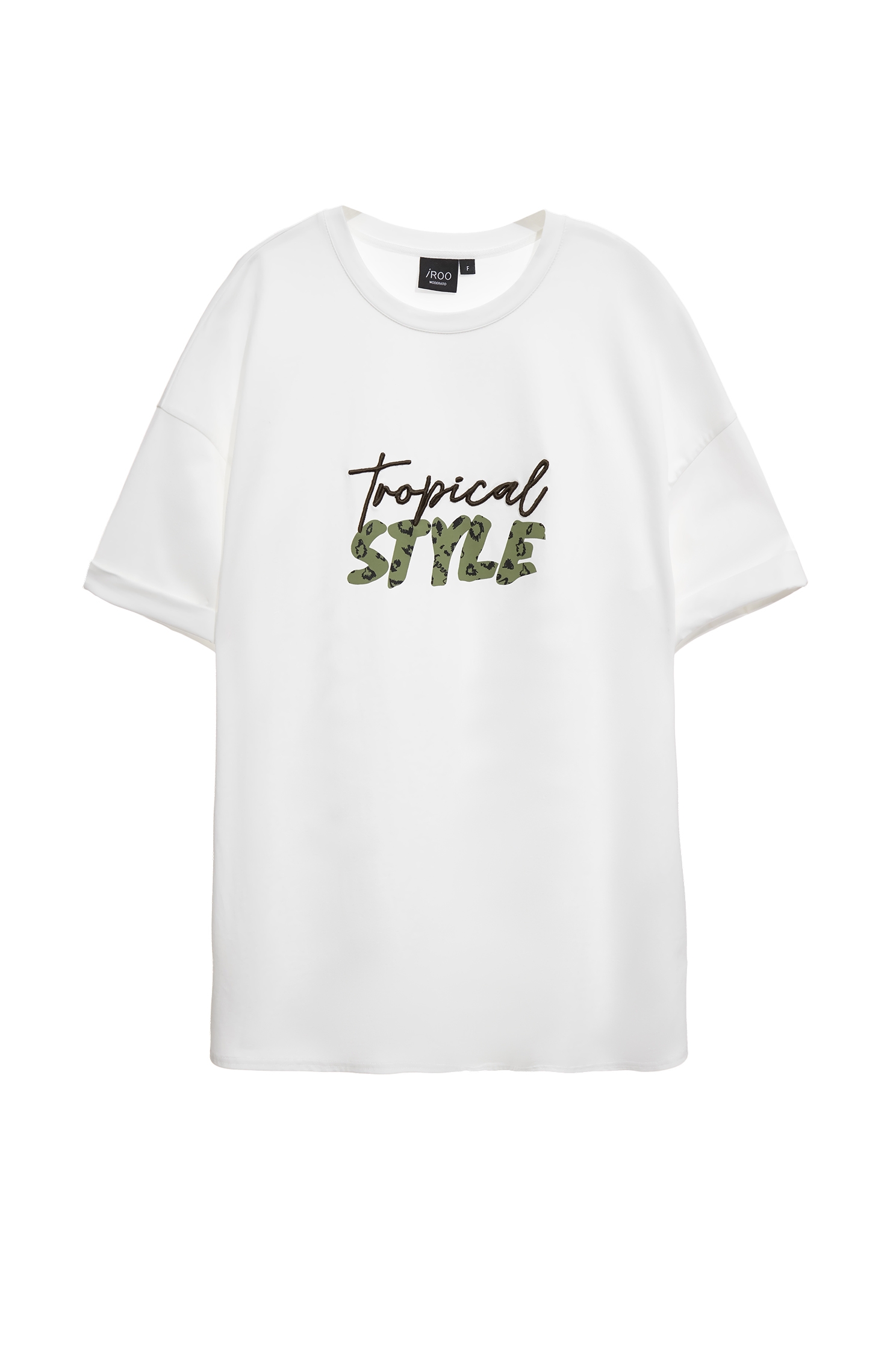 白奎色男友風T恤上衣白奎色男友風T恤上衣,T-Shirt,T恤,上衣,刺繡,秋冬穿搭,輕奢度假,輕奢渡假