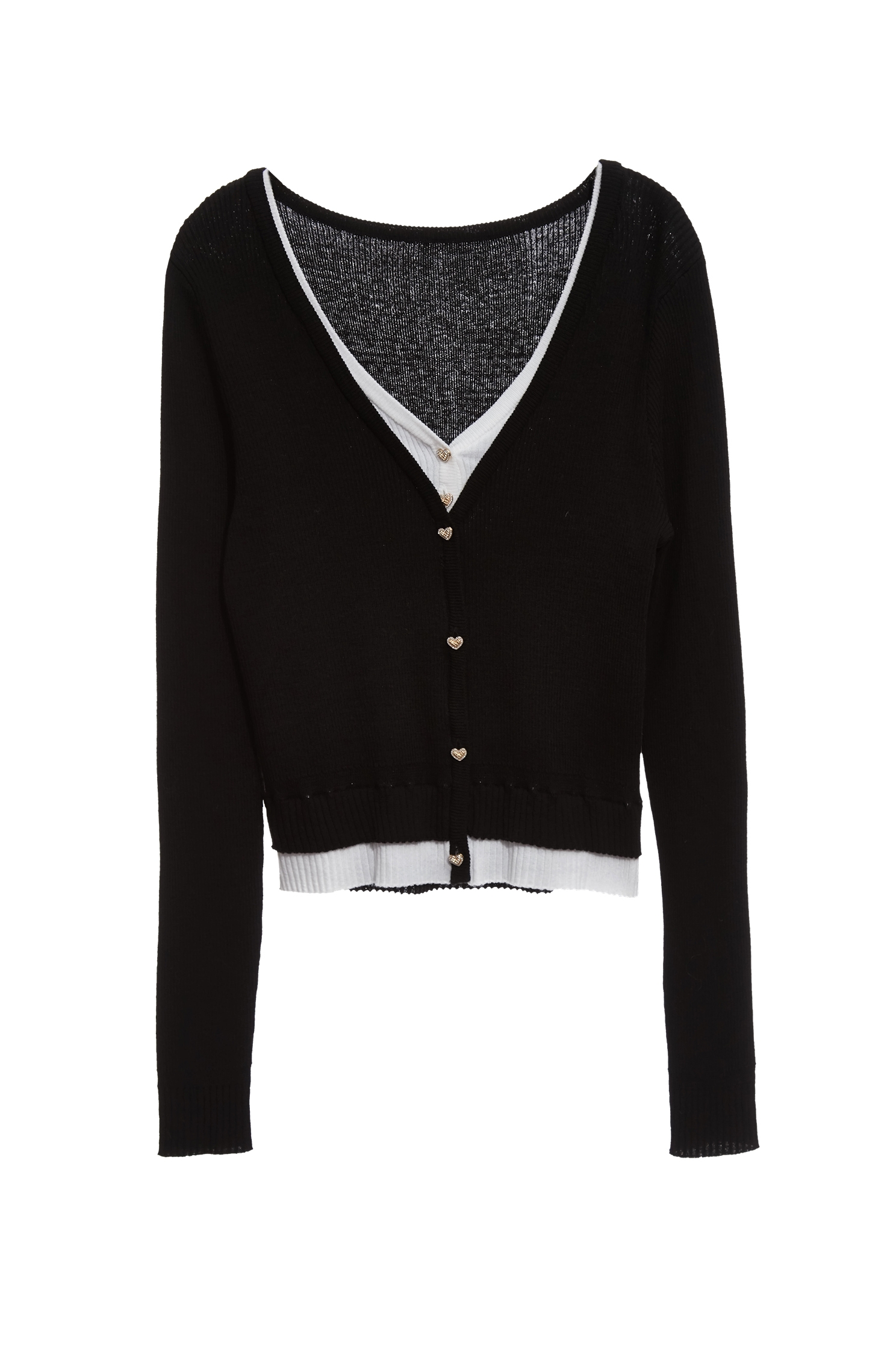 顯瘦黑白假兩件式V領針織單品顯瘦黑白假兩件式V領針織單品,上班OL穿搭,秋冬穿搭,約會特輯,針織,針織衫