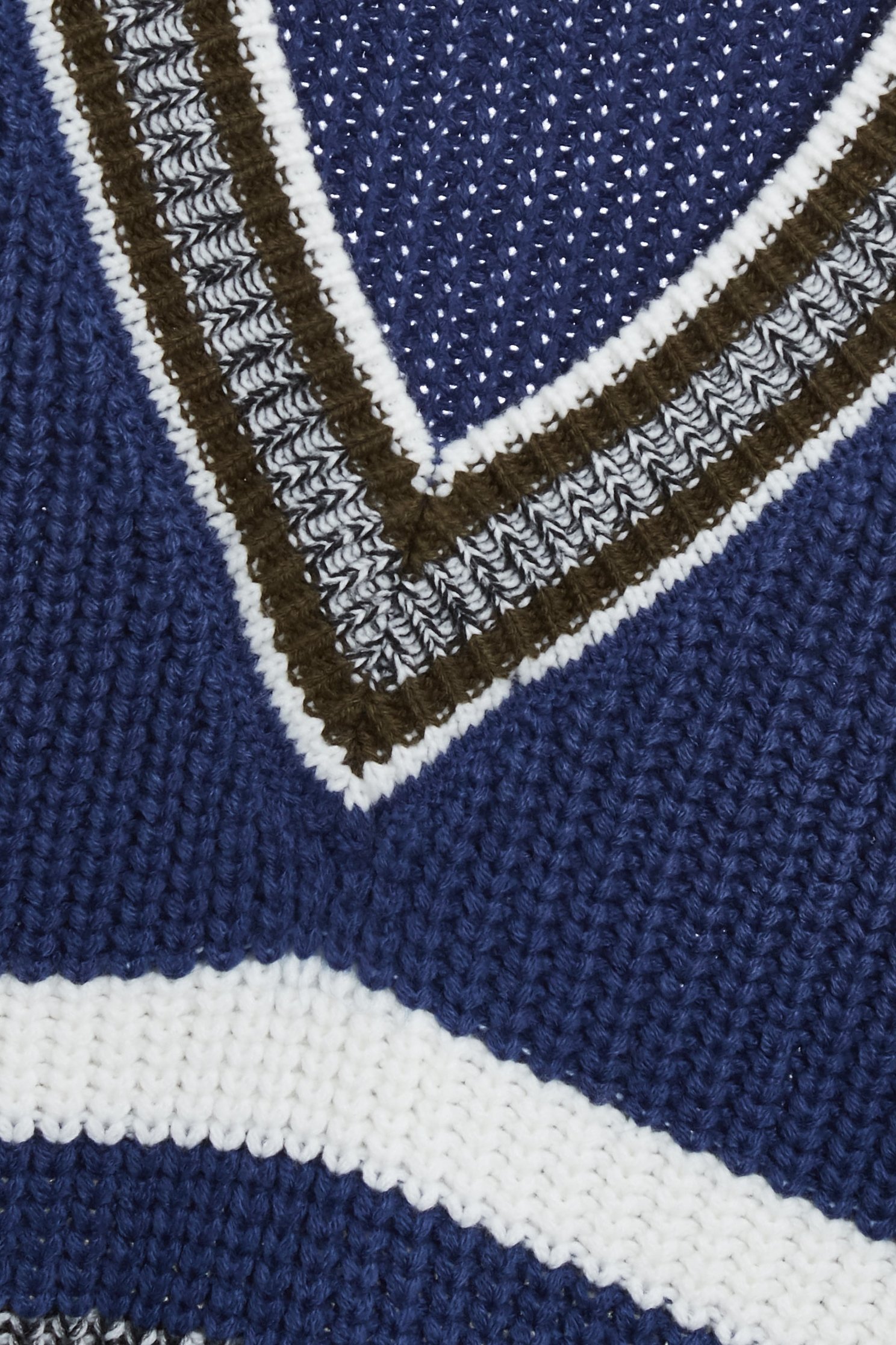 復古藍拼色針織上衣復古藍拼色針織上衣,上衣,條紋,秋冬穿搭,針織,針織衫