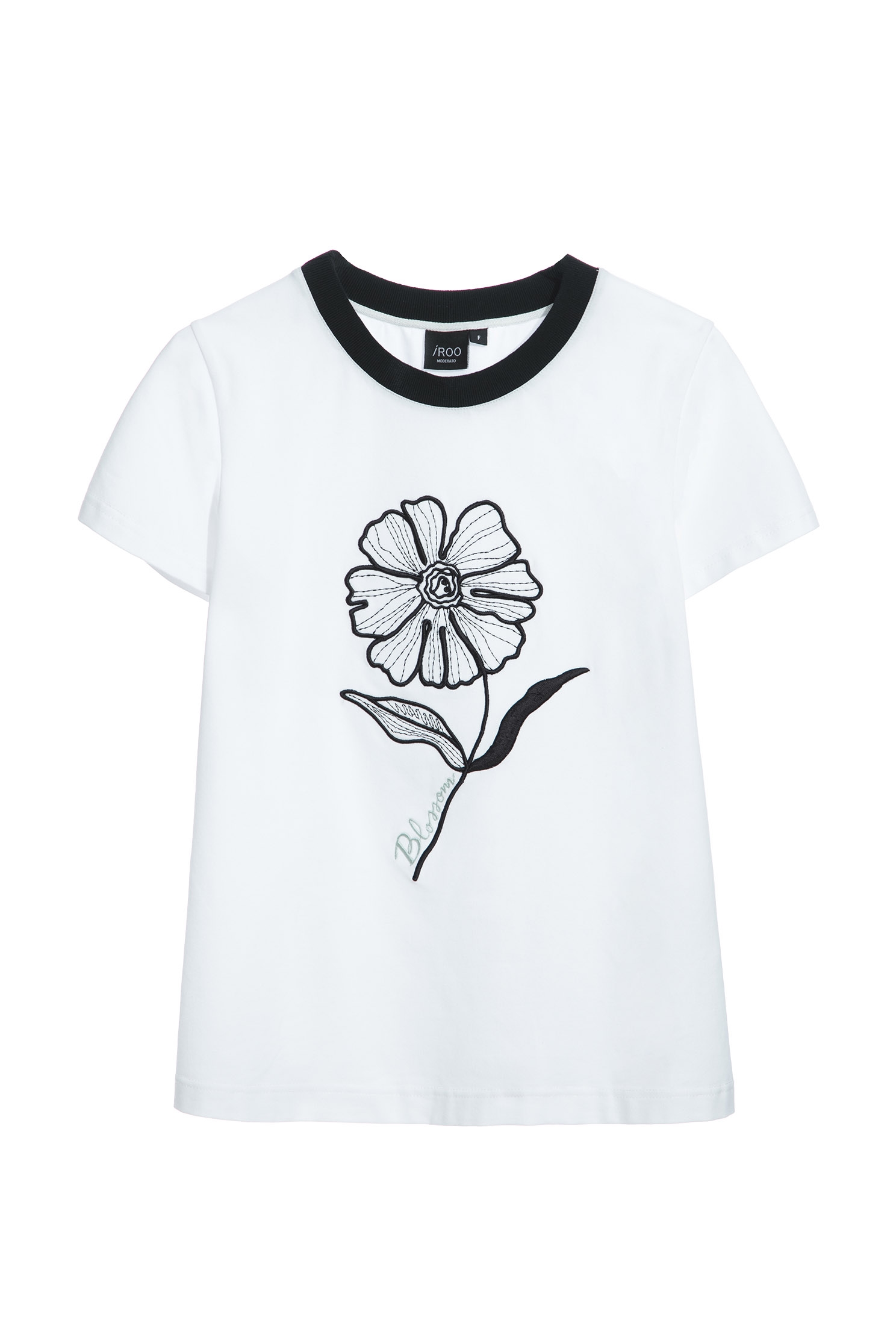 洋桔梗刺繡造型T恤上衣洋桔梗刺繡造型T恤上衣,T-Shirt,上衣,人氣商品,刺繡,春夏穿搭,白色上衣,純棉
