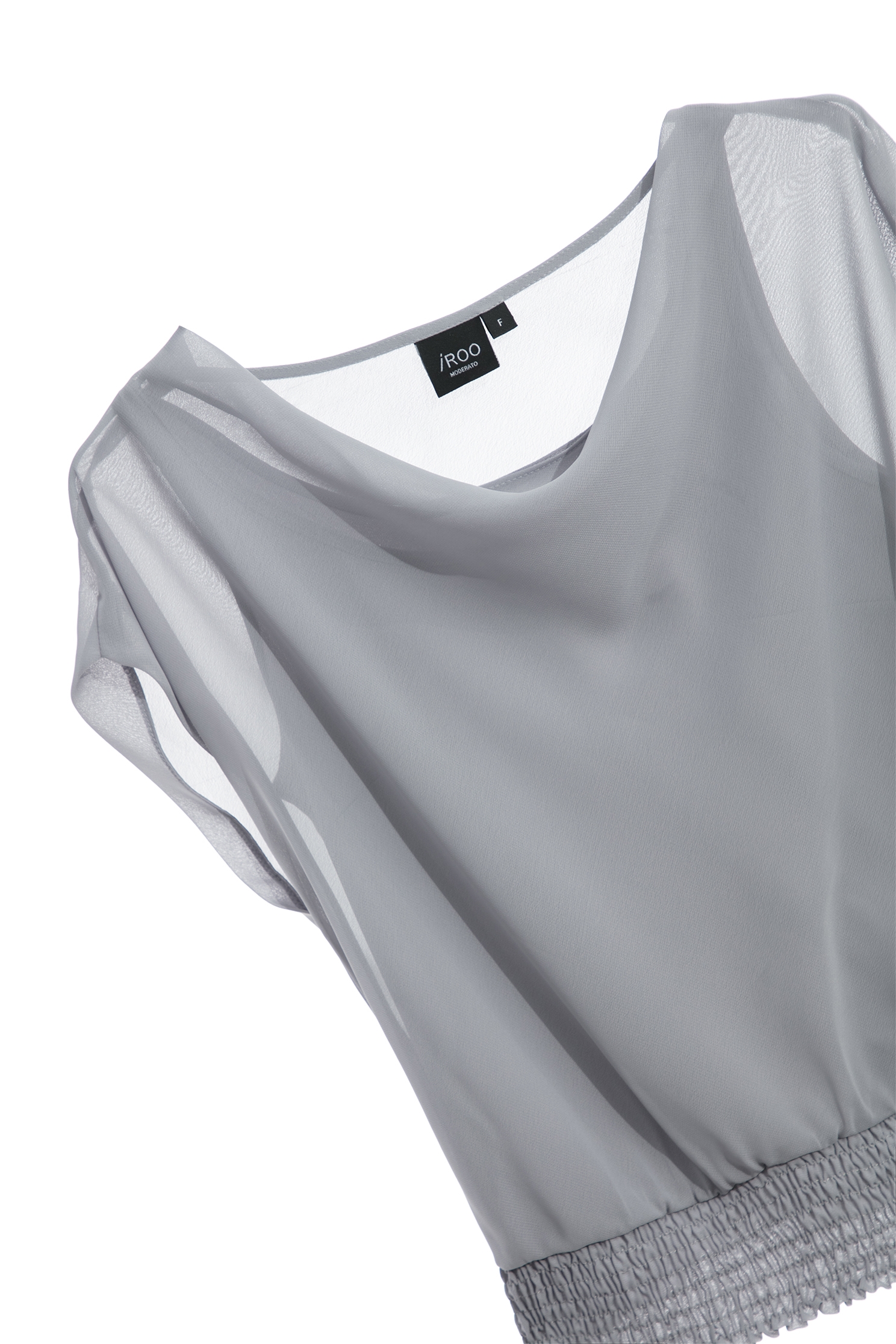 極致灰雪紡羅馬領單品上衣極致灰雪紡羅馬領單品上衣,上衣,內搭上衣,春夏穿搭,雪紡