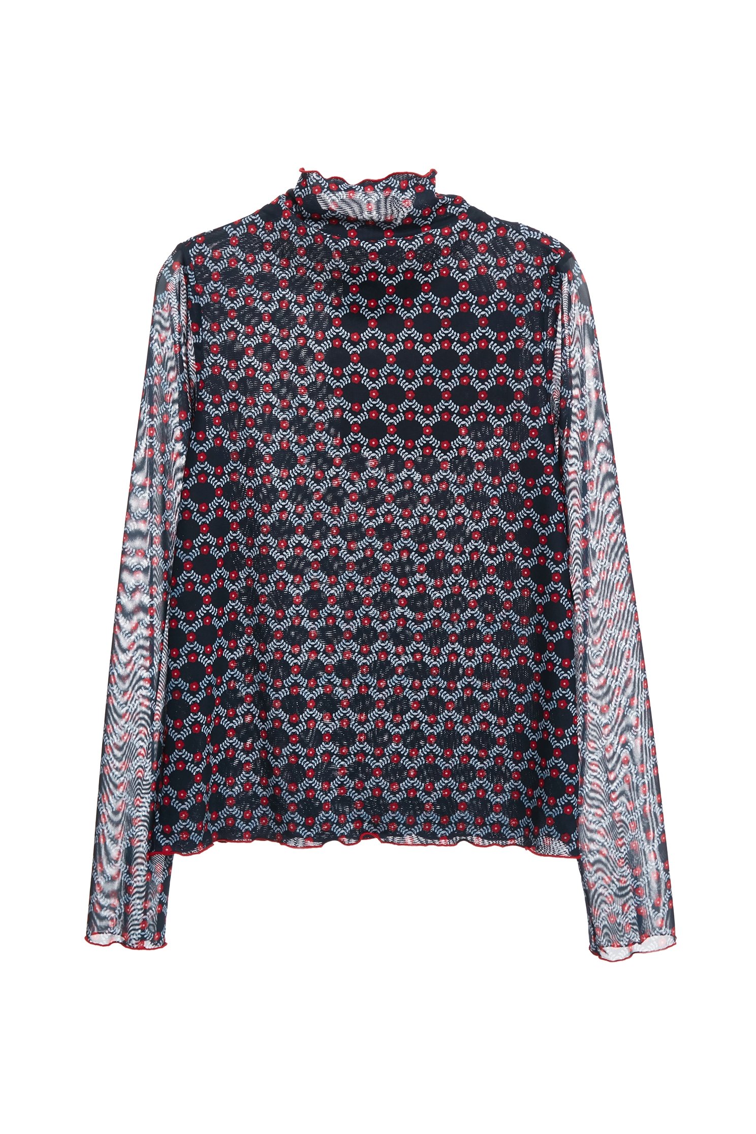 火焰花卉圖騰印花上衣火焰花卉圖騰印花上衣,上衣,刺繡,秋冬穿搭