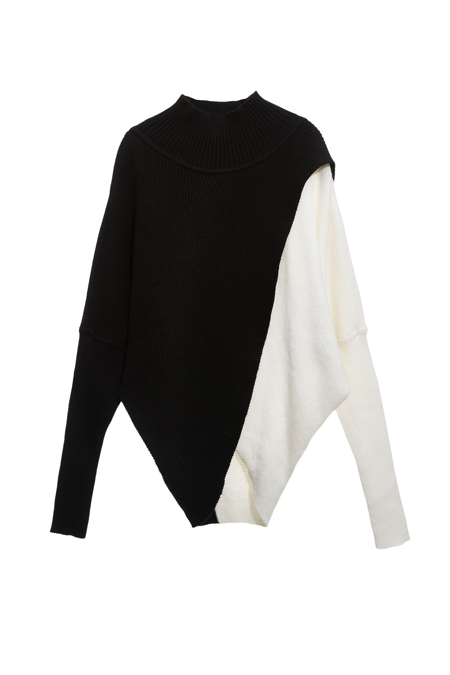 黑白拼接高領針織黑白拼接高領針織,上班OL穿搭,秋冬穿搭,約會特輯,針織,針織衫