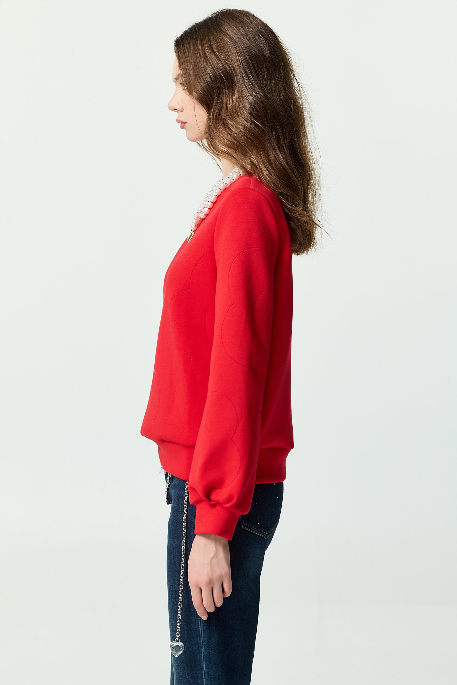 火焰色燒花形單品上衣火焰色燒花形單品上衣,上衣,秋冬穿搭