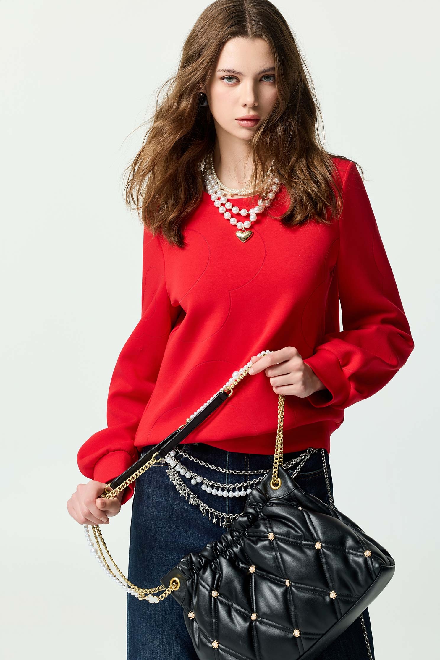 火焰色燒花形單品上衣火焰色燒花形單品上衣,上衣,秋冬穿搭