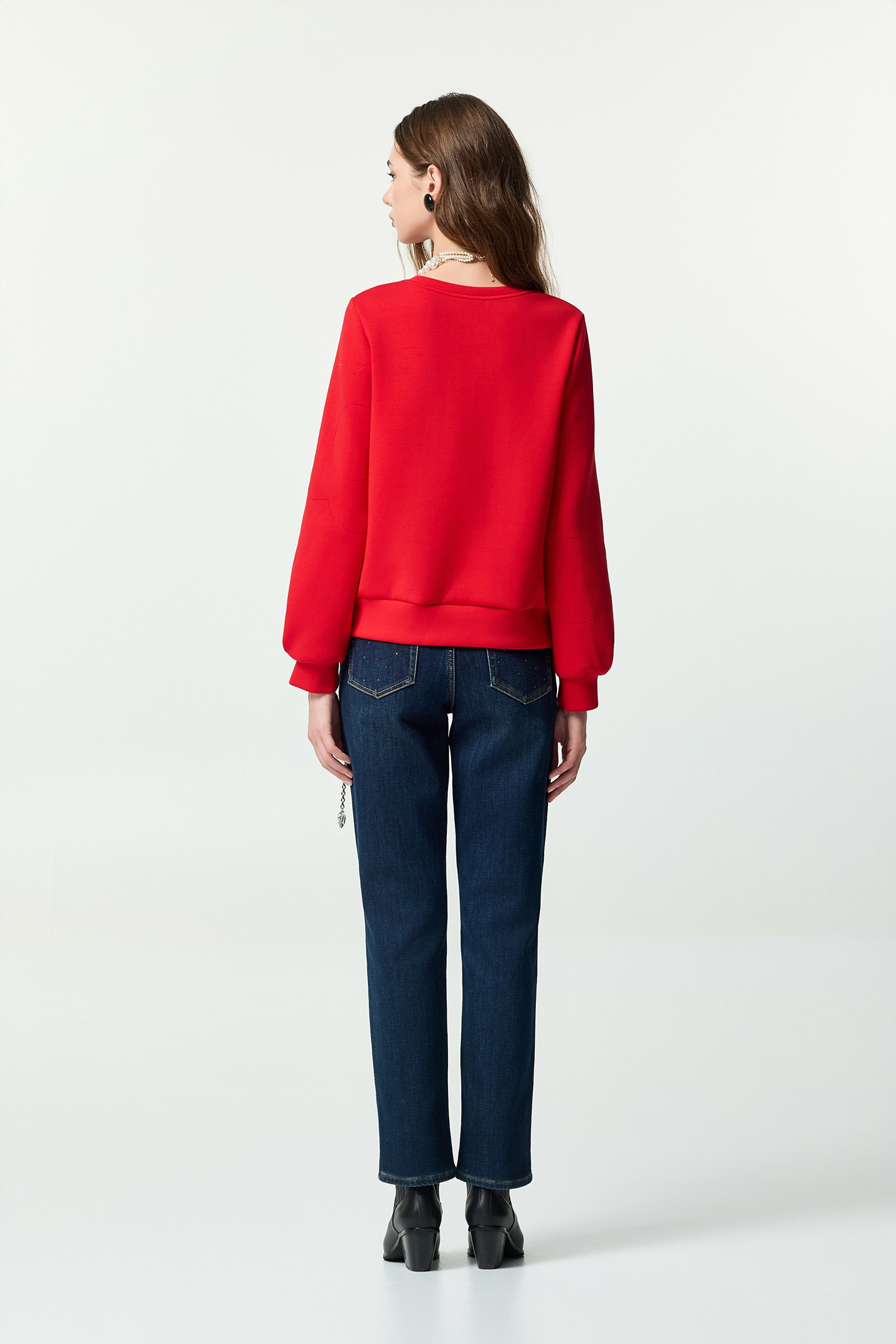 火焰色燒花形單品上衣火焰色燒花形單品上衣,上衣,秋冬穿搭