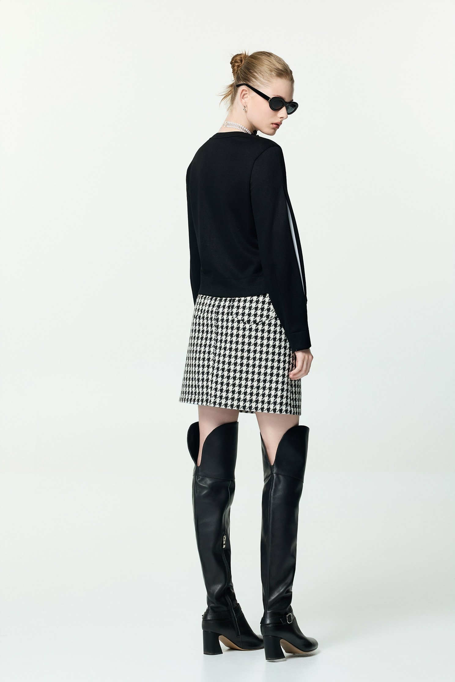 千鳥圖騰印花T單品上衣千鳥圖騰印花T單品上衣,上班OL穿搭,上衣,秋冬穿搭,襯衫