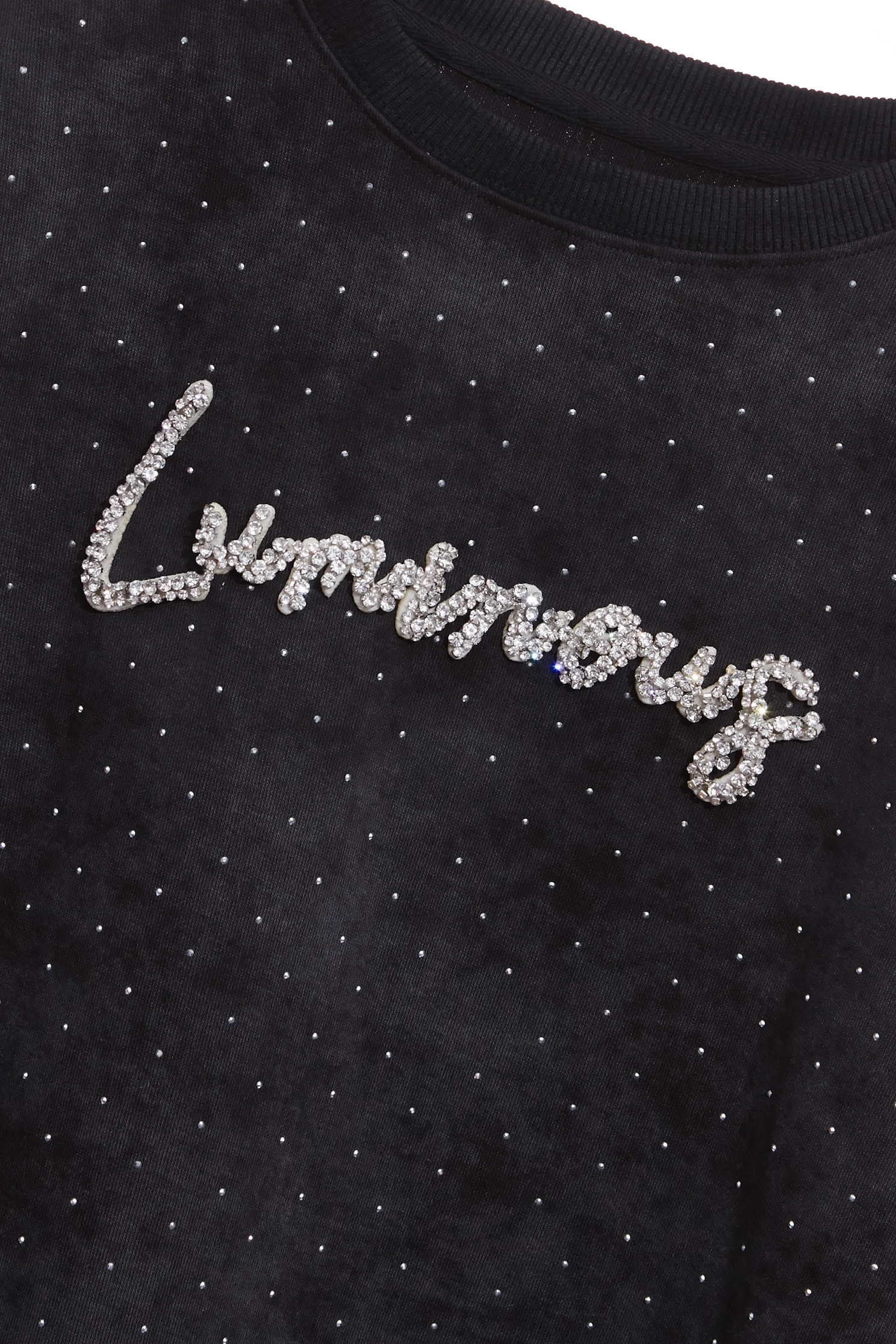 仿舊洗水閃光衛衣仿舊洗水閃光衛衣,上衣,秋冬穿搭,黑色上衣