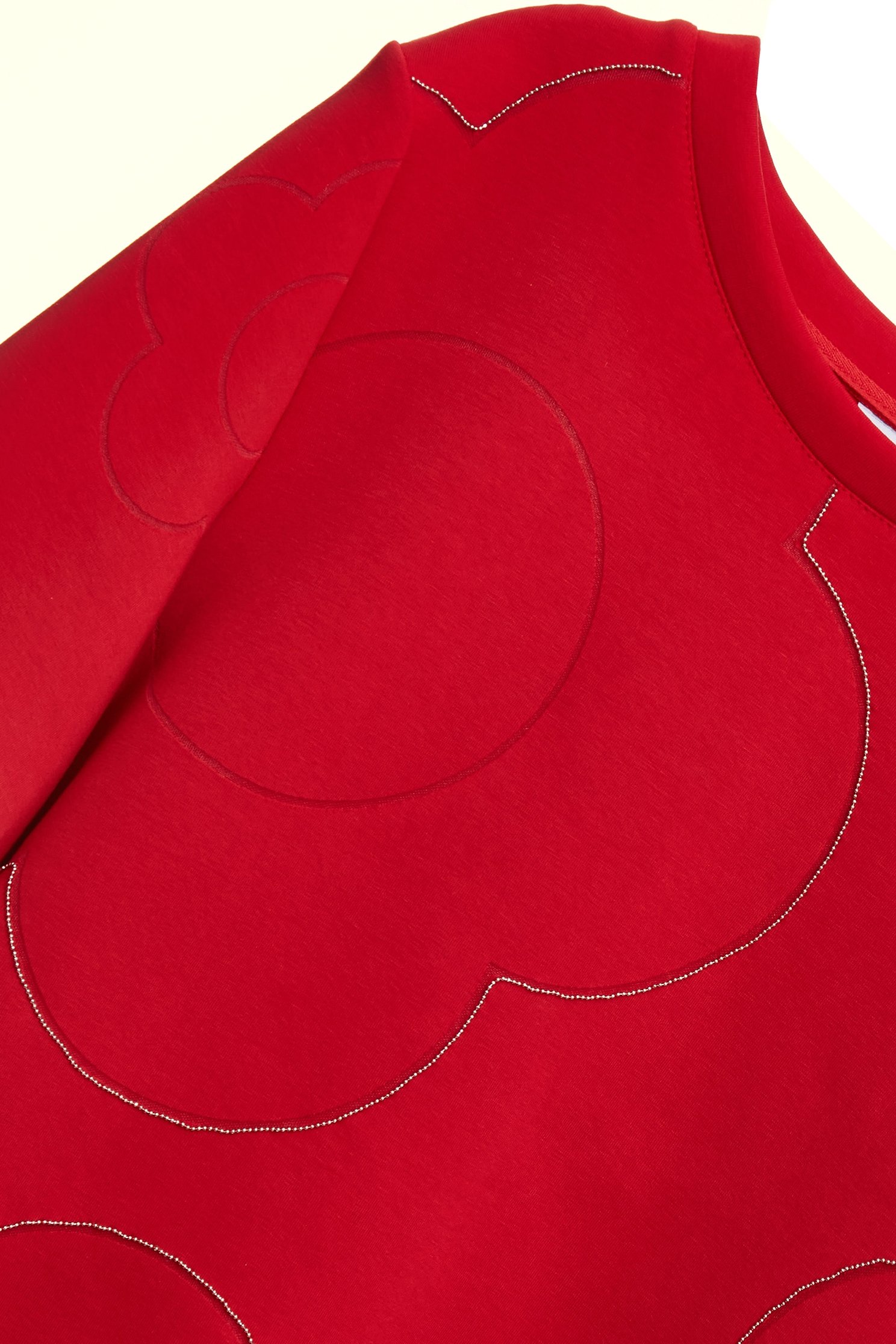 火焰色燒花形短袖上衣火焰色燒花形短袖上衣,上衣,秋冬穿搭