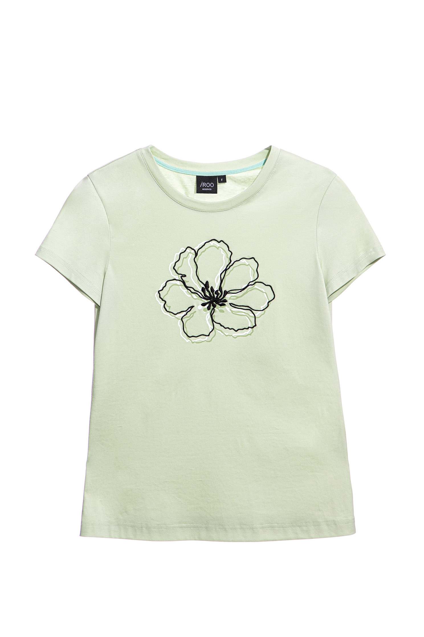 花卉光影感印花T恤花卉光影感印花T恤,T-Shirt,T恤,上衣,刺繡,秋冬穿搭