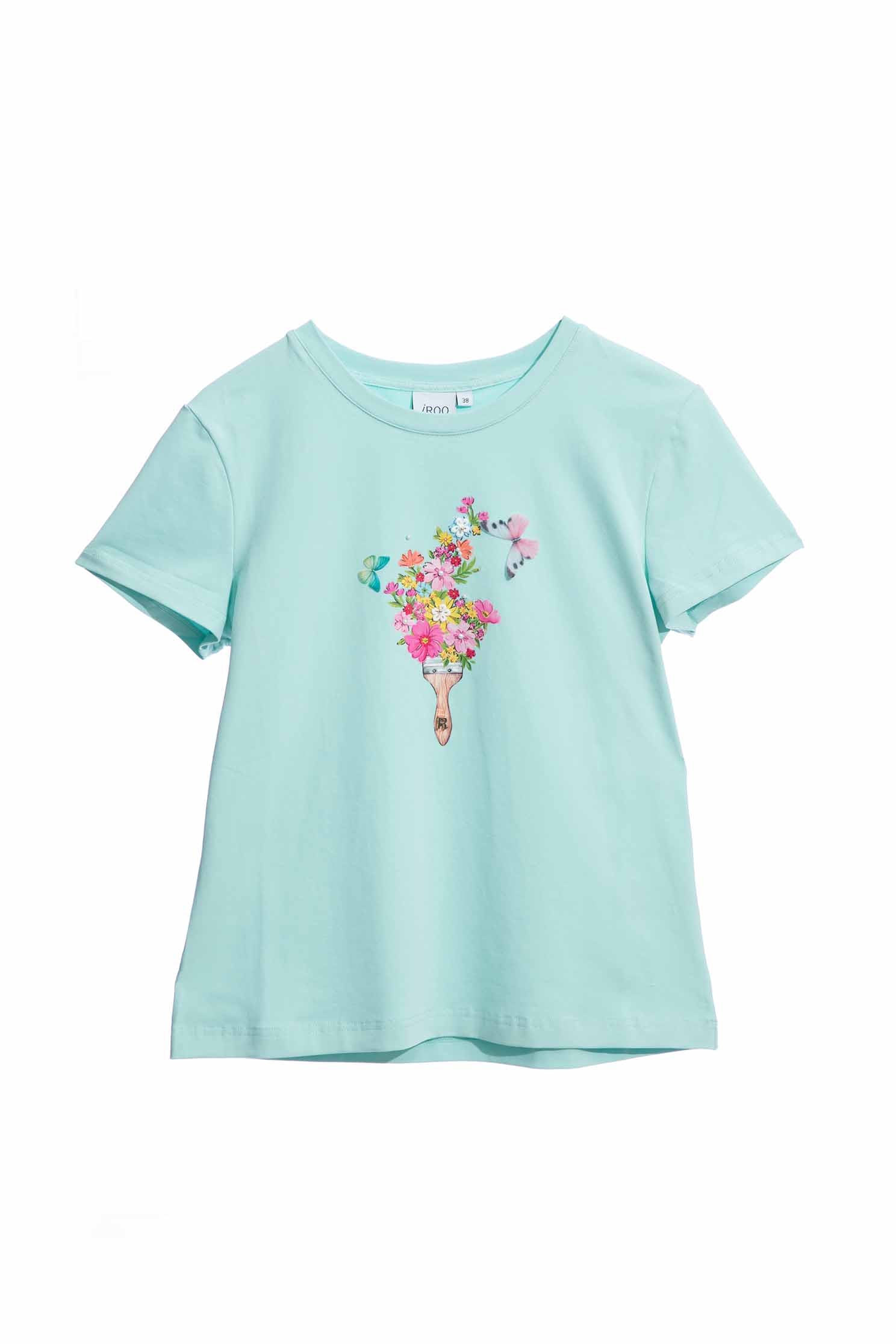 油漆刷花印花T恤上衣油漆刷花印花T恤上衣,T-Shirt,T恤,上衣,刺繡,春夏穿搭,純棉