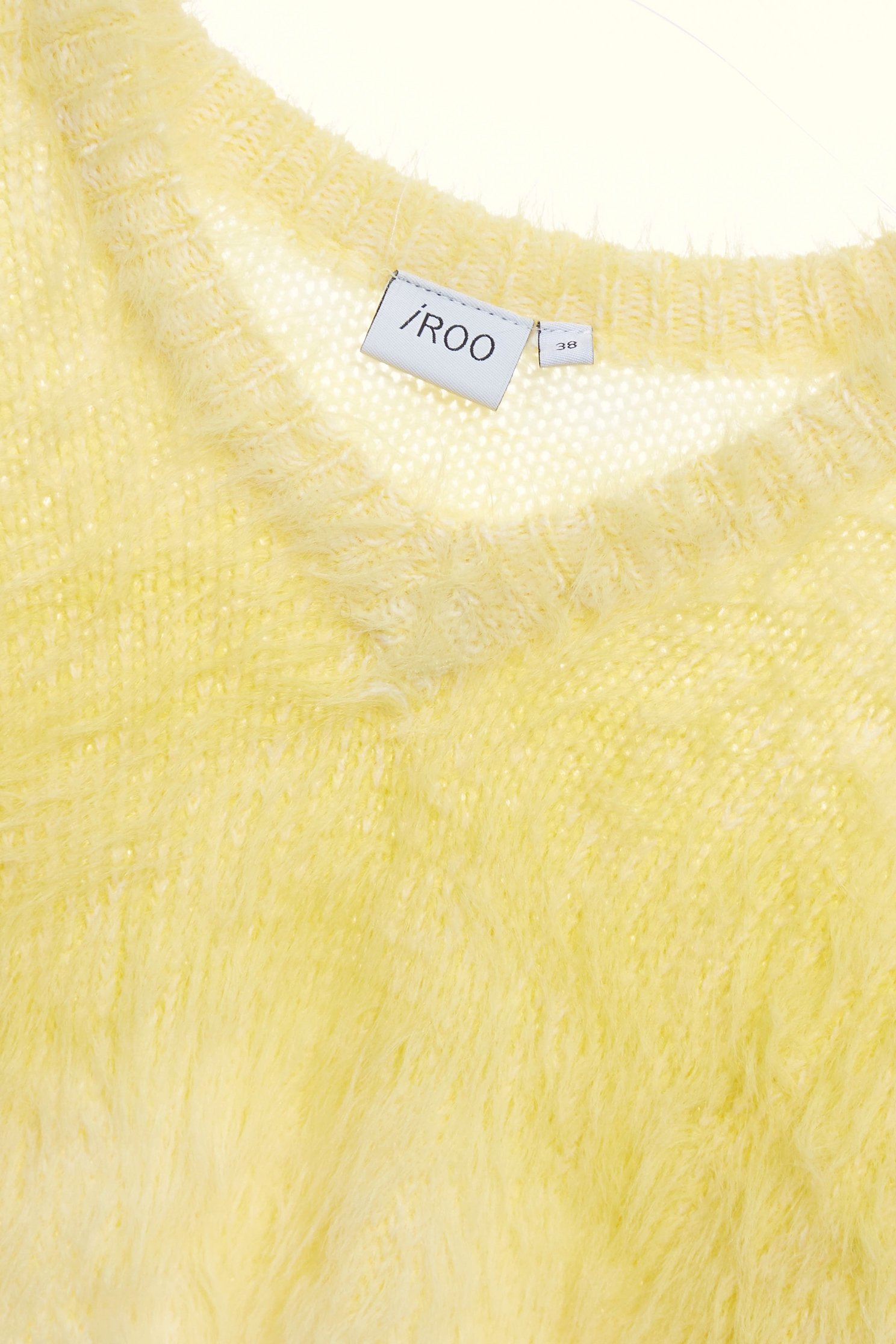 萊姆黃暈染長毛針織上衣萊姆黃暈染長毛針織上衣,V領上衣,上衣,春夏穿搭,約會特輯,針織,針織上衣,針織衫