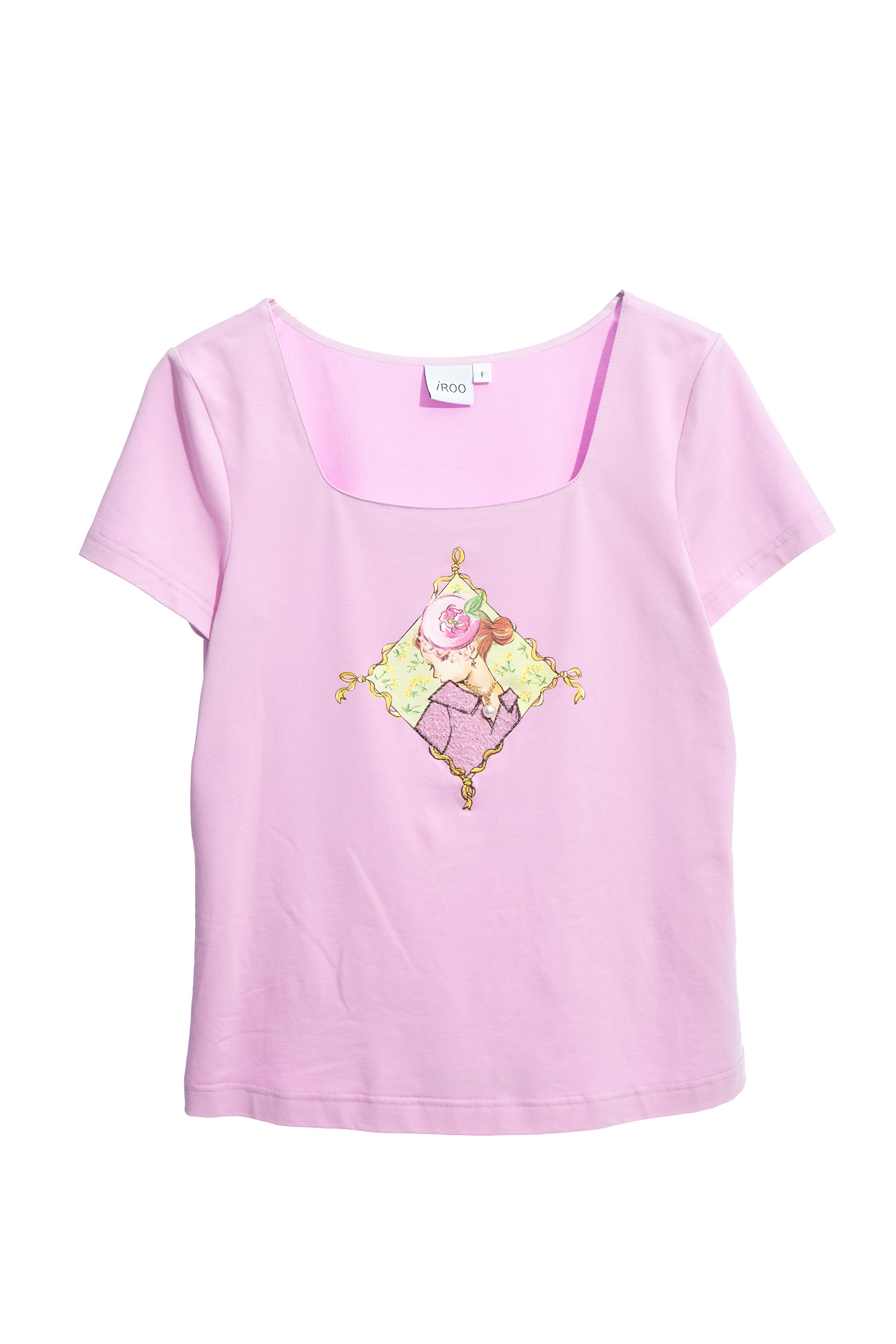 女孩美背刺繡上衣女孩美背刺繡上衣,T-Shirt,上衣,刺繡,秋冬穿搭,輕奢度假