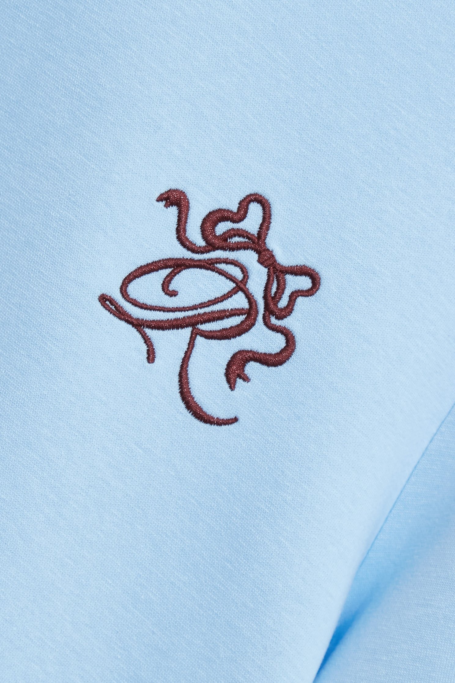 帆船藍配色刺繡Ｔ恤上衣帆船藍配色刺繡Ｔ恤上衣,T恤,上衣,刺繡,春夏穿搭,蝴蝶結,輕奢度假,輕奢渡假