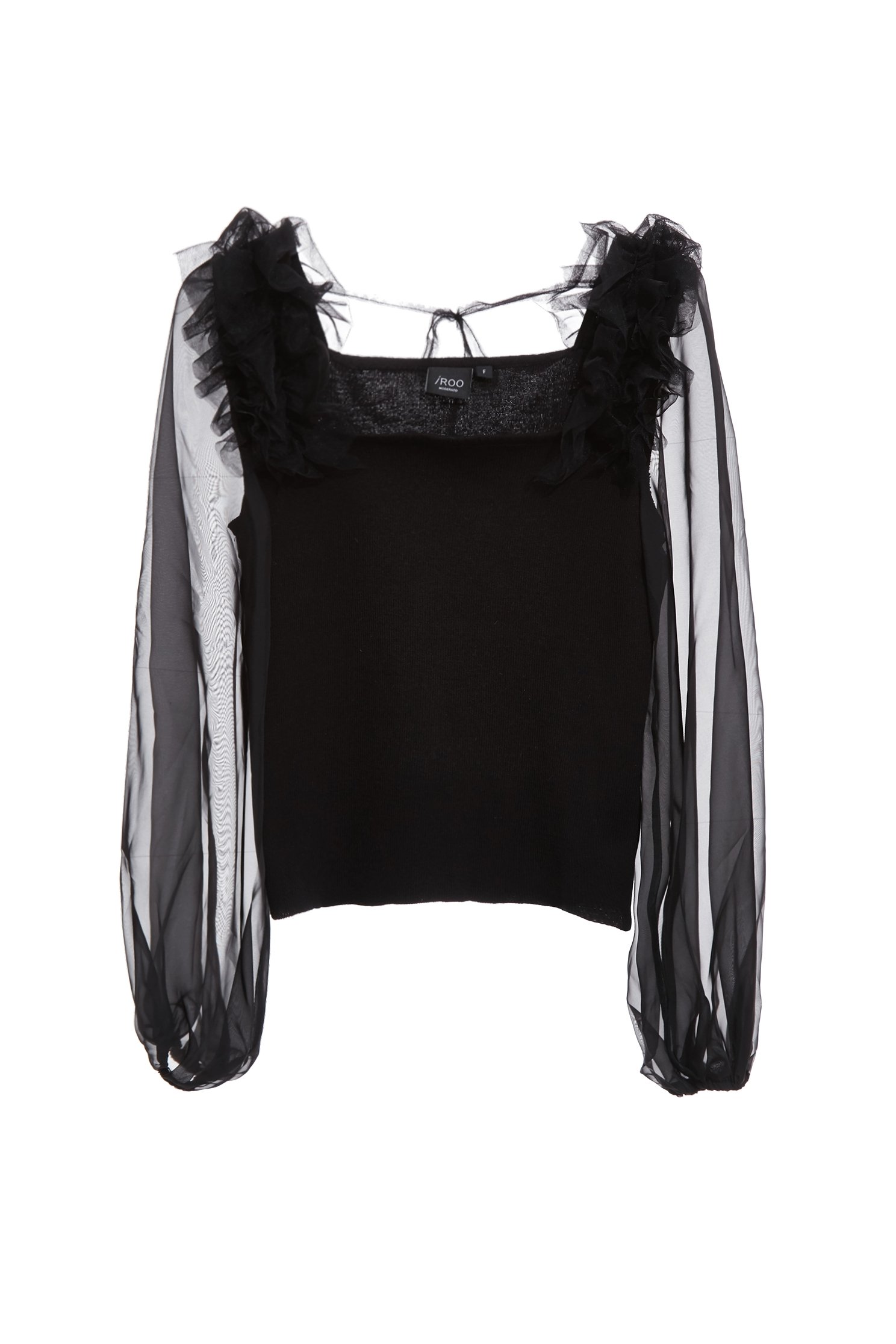 異材拼接荷葉針織上衣異材拼接荷葉針織上衣,上班OL穿搭,上衣,春夏穿搭,約會特輯,荷葉,針織,針織衫,黑色上衣