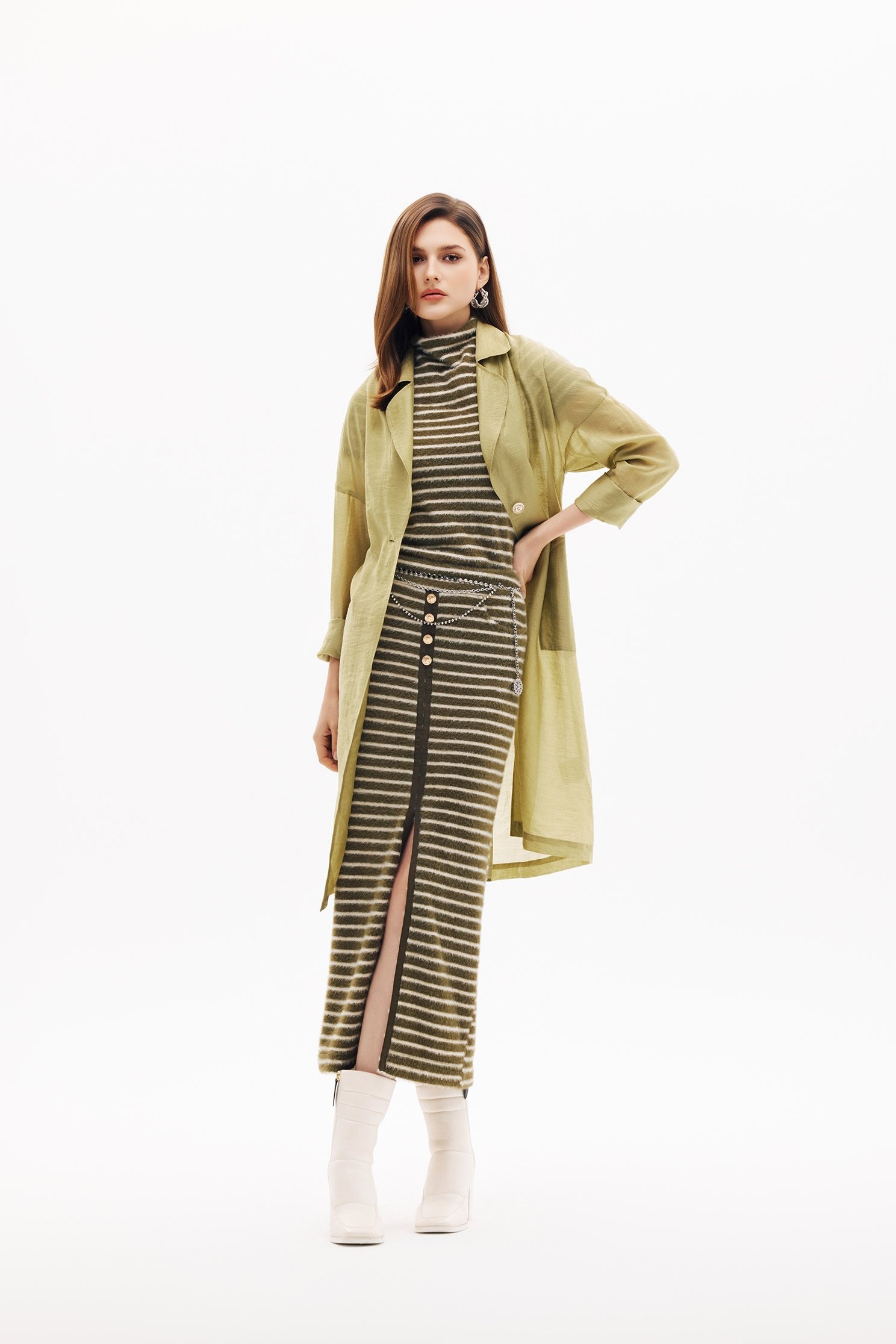 酸橙綠條紋單品上衣酸橙綠條紋單品上衣,上衣,春夏穿搭,條紋