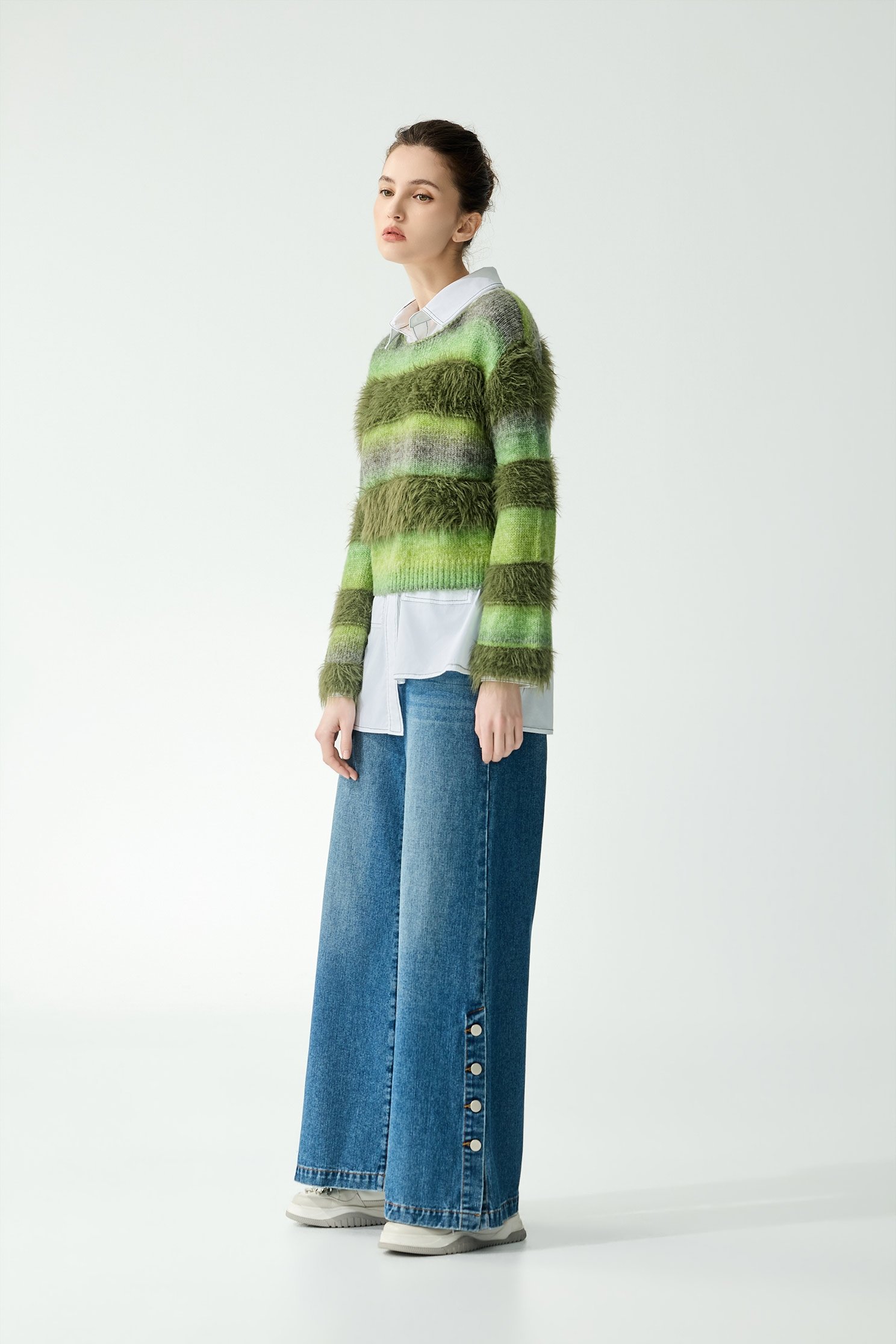 酸橙綠漸層色針織上衣酸橙綠漸層色針織上衣,上衣,春夏穿搭,針織,針織衫