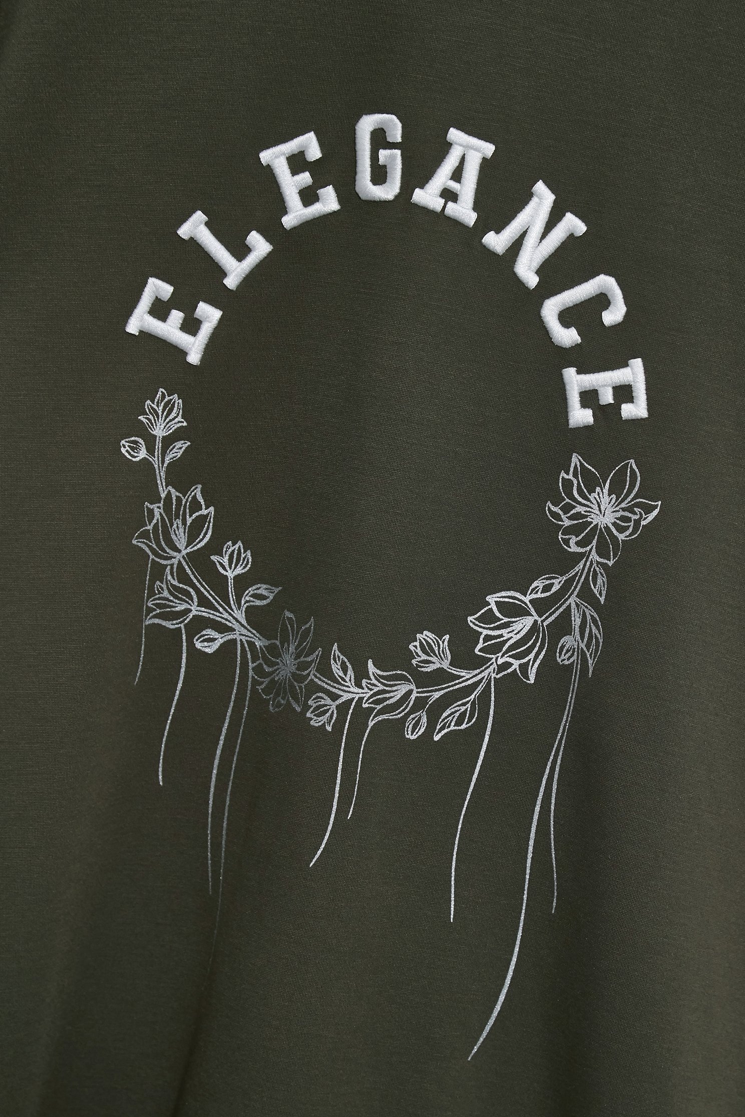 優雅單字刺繡上衣優雅單字刺繡上衣,T-Shirt,上衣,刺繡,春夏穿搭