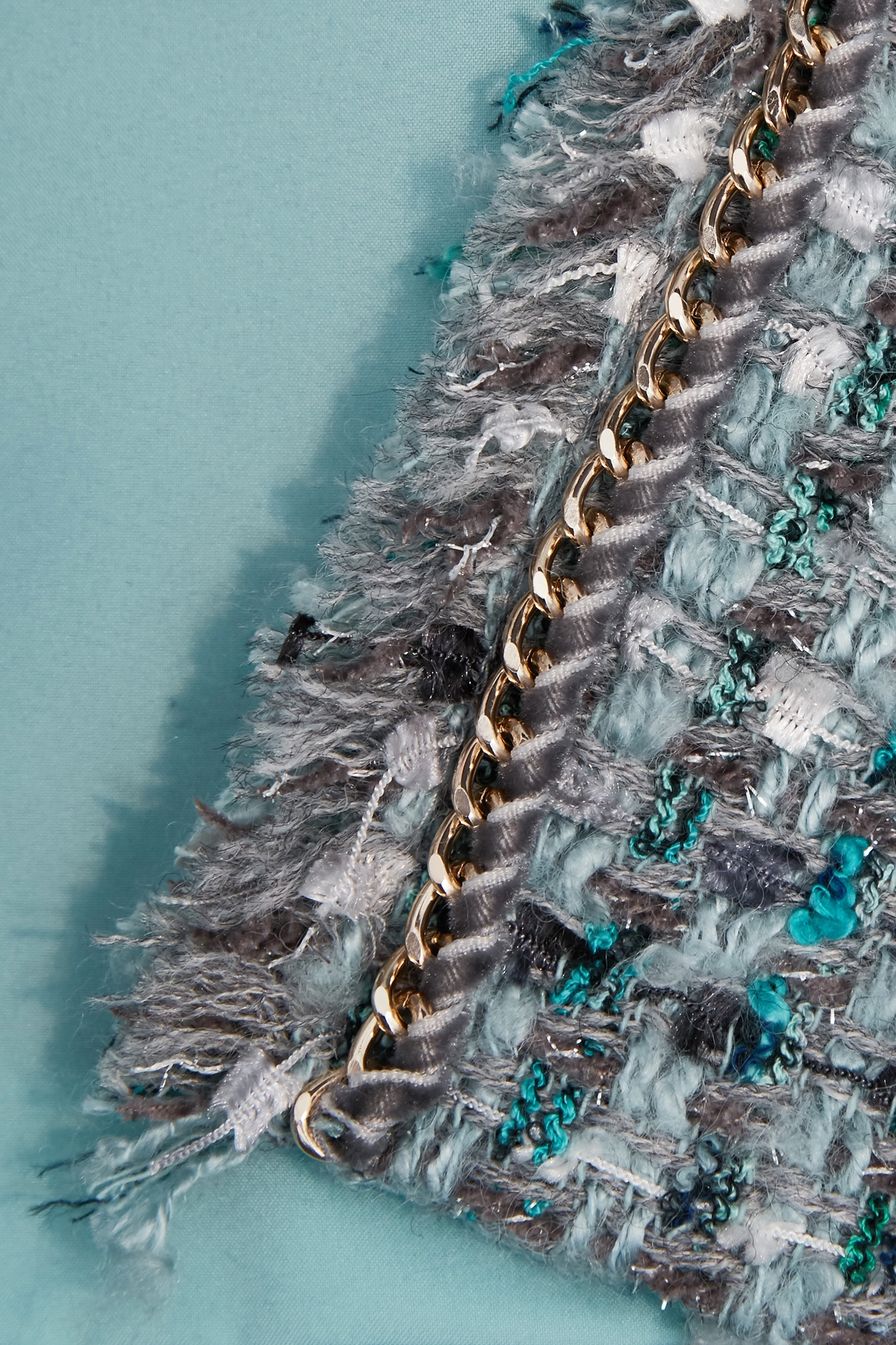 海藍寶石花呢紗外套海藍寶石花呢紗外套,一般外套,外套,小香風,秋冬穿搭