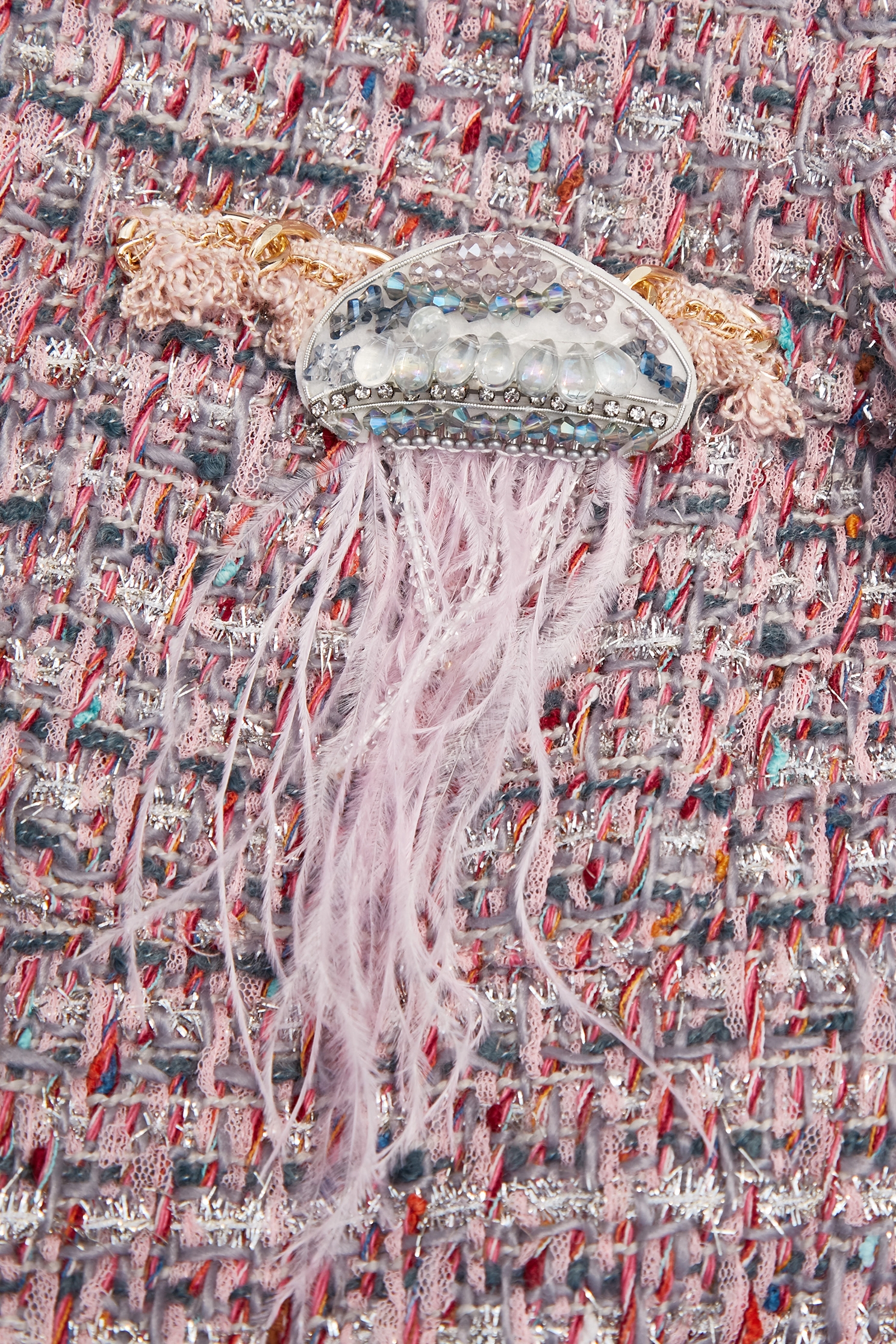 小香風銀蔥花呢紗外套小香風銀蔥花呢紗外套,一般外套,外套,小香風,小香風外套,時髦成套搭配,秋冬穿搭