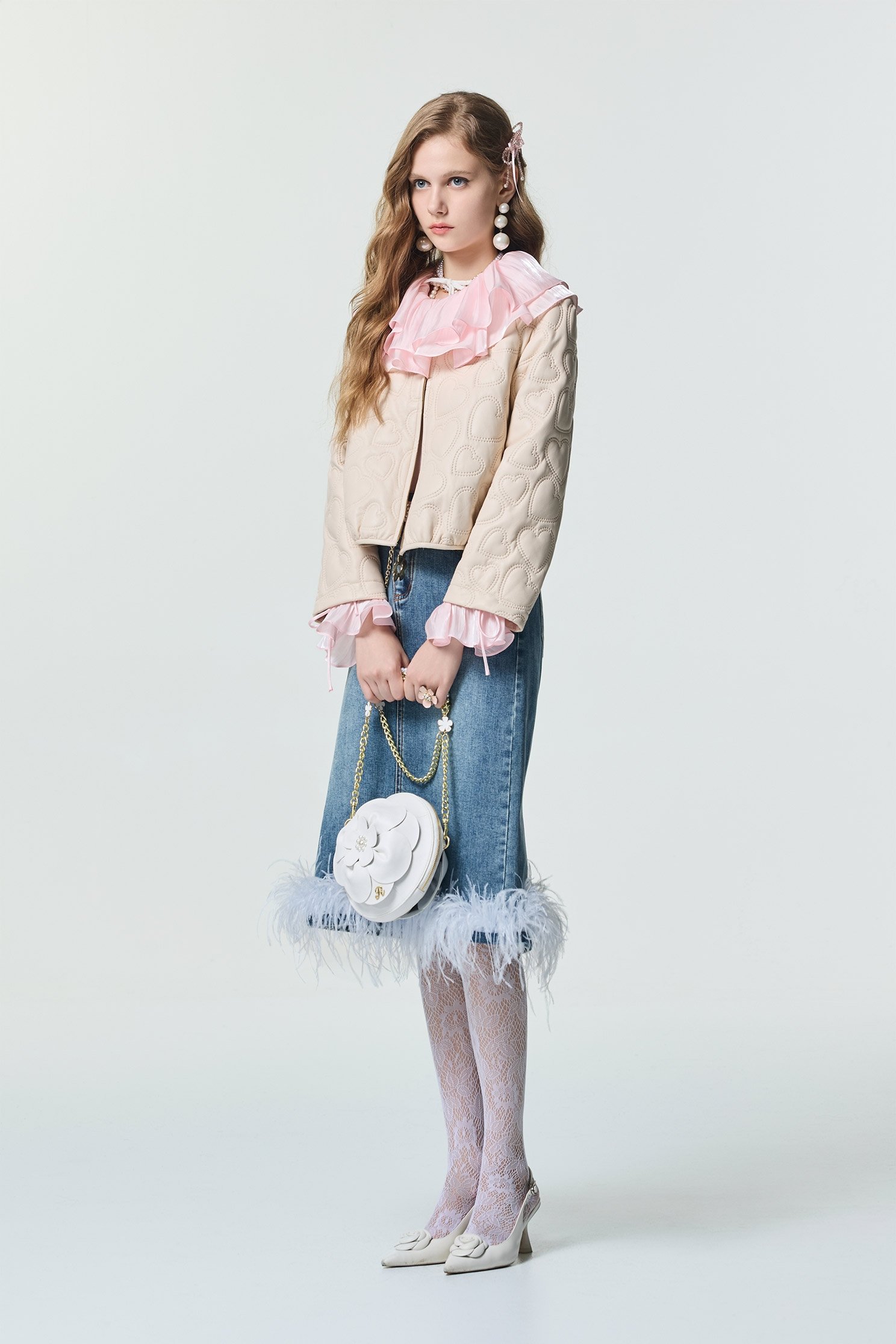 愛心圖騰絎縫仿皮外套愛心圖騰絎縫仿皮外套,一般外套,外套,春夏穿搭