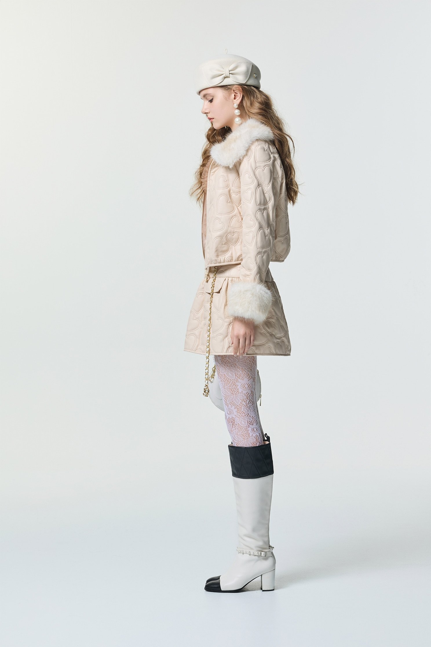 愛心圖騰絎縫仿皮外套愛心圖騰絎縫仿皮外套,一般外套,外套,春夏穿搭