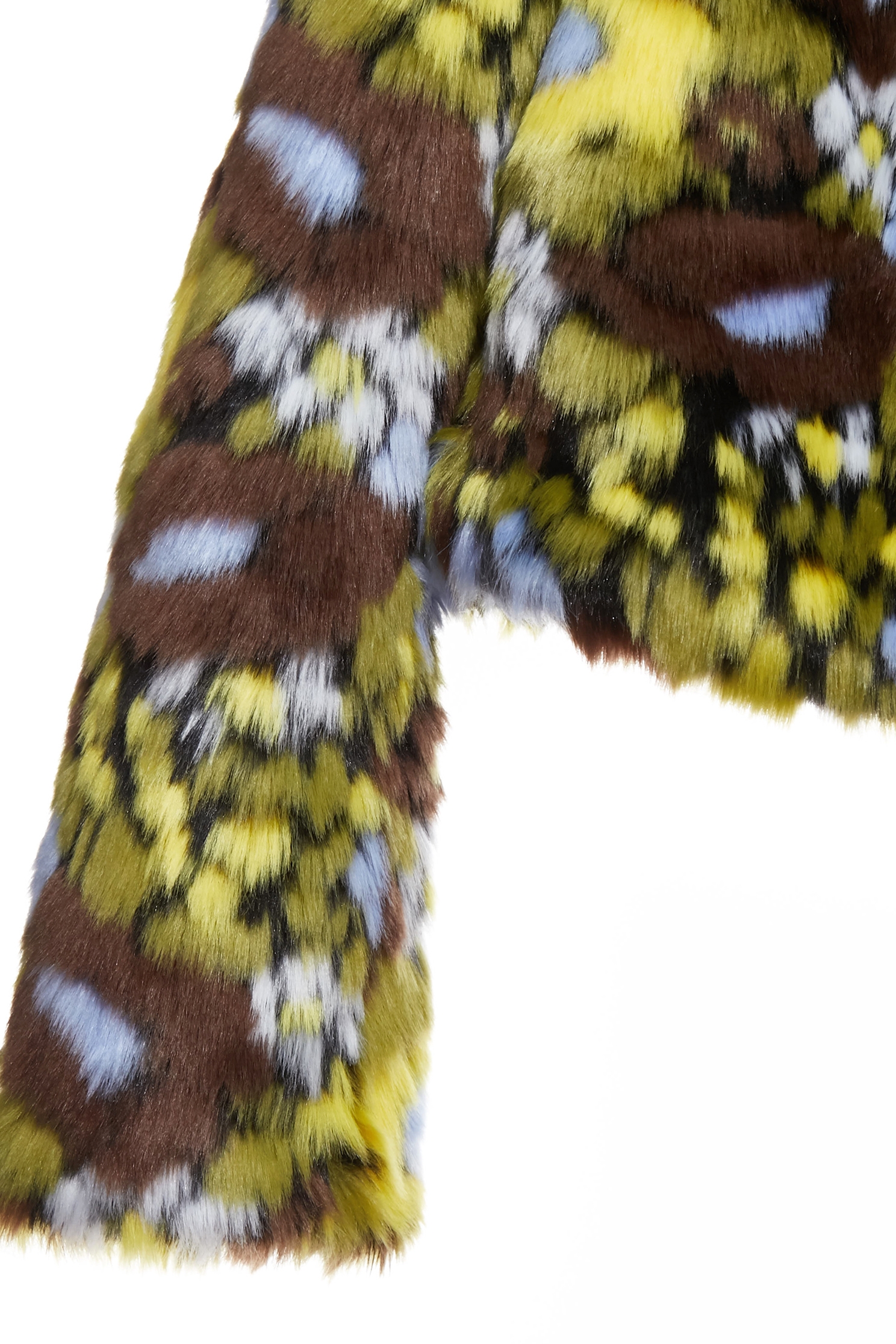 花卉圖騰仿皮草外套花卉圖騰訪皮草外套,一般外套,外套,春夏穿搭