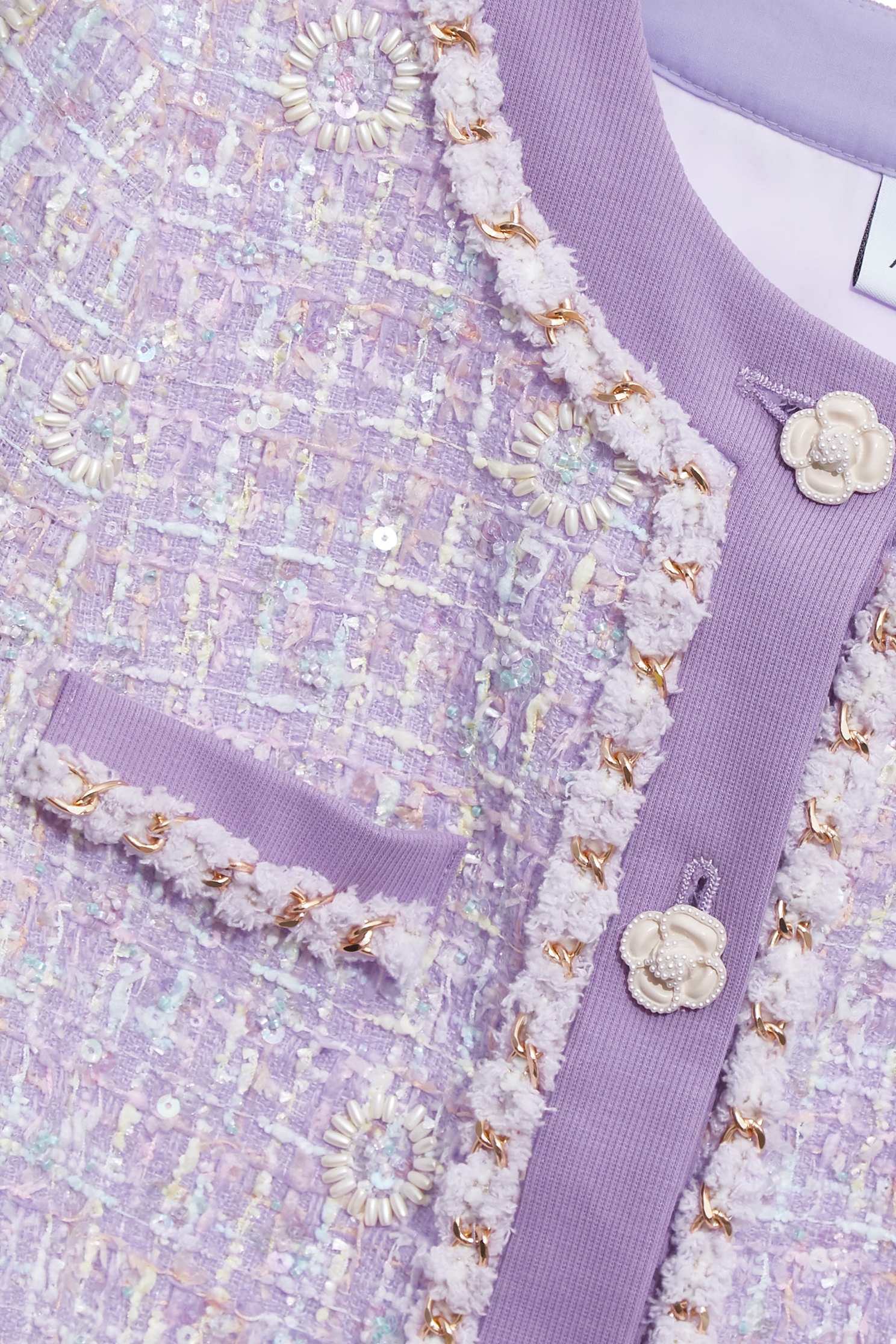 小香風柔紫花呢紗外套小香風柔紫花呢紗外套,一般外套,上班OL穿搭,外套,小香風,小香風外套,春夏穿搭,時髦成套搭配,派對特輯,珍珠,花花世界