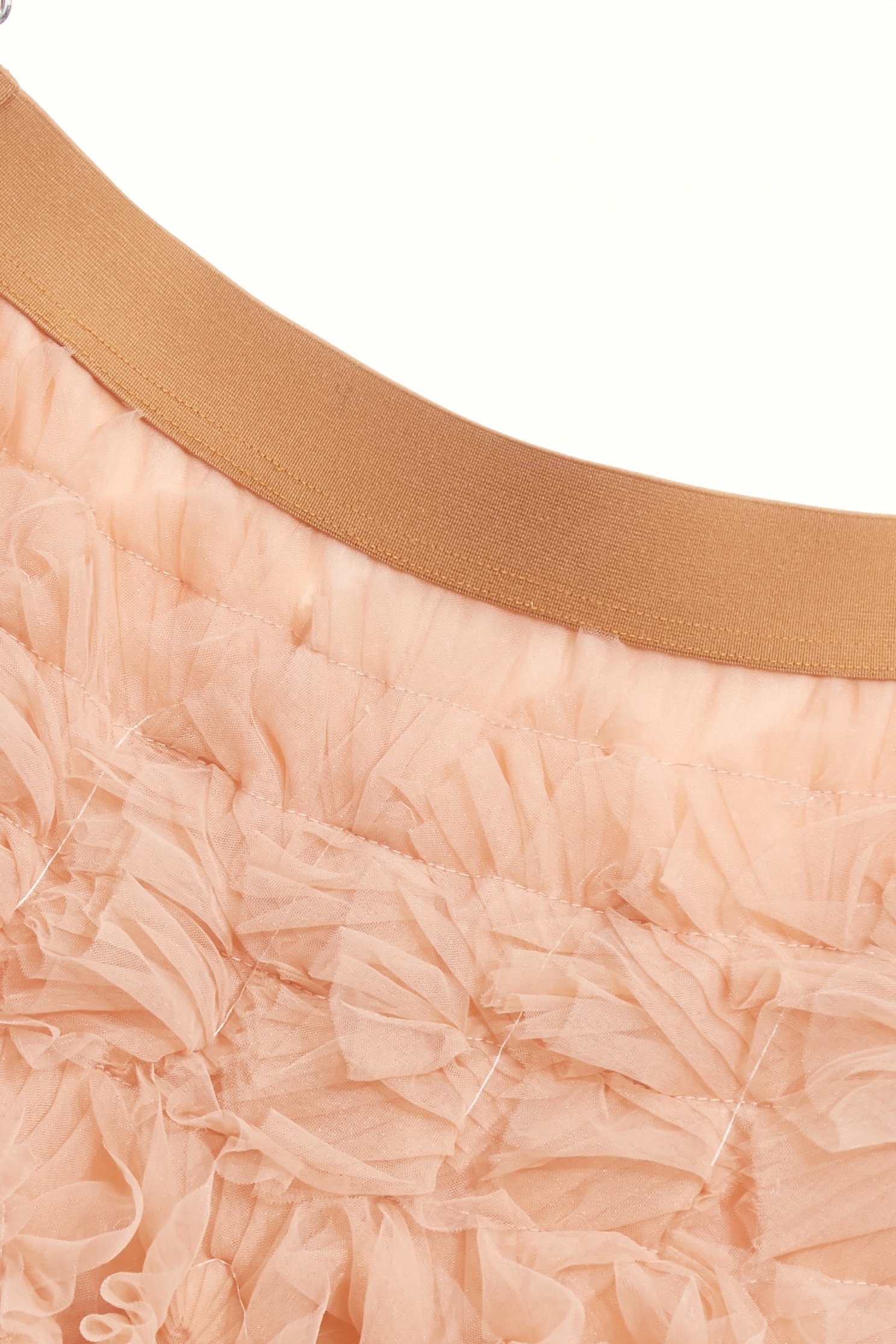 淺焦糖色立體摺飾式長裙淺焦糖色立體摺飾式長裙,春夏穿搭,網裙,荷葉