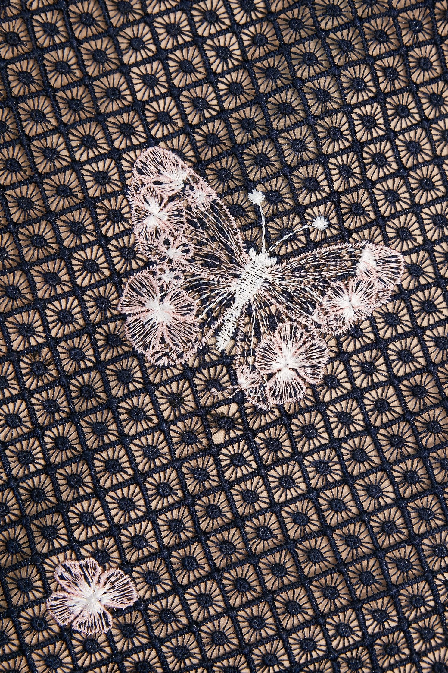 蝴蝶刺繡蕾絲洋裝蝴蝶刺繡蕾絲洋裝,一般洋裝,刺繡,小禮服,格紋,秋冬穿搭,蕾絲,蕾絲洋裝