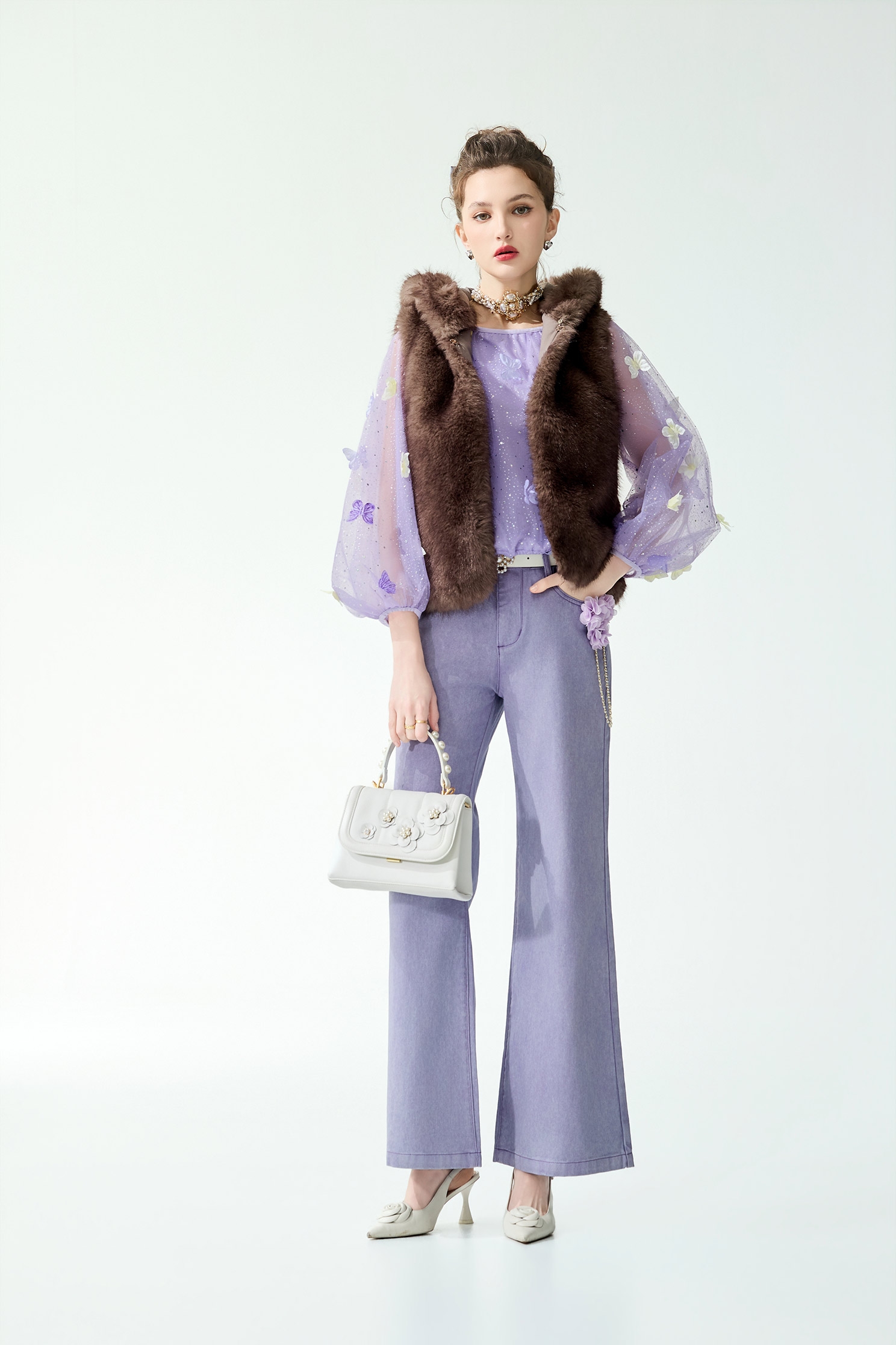 香囊仿皮草背心香囊仿皮草背心,上班OL穿搭,外套,無袖背心,秋冬穿搭,約會特輯,背心