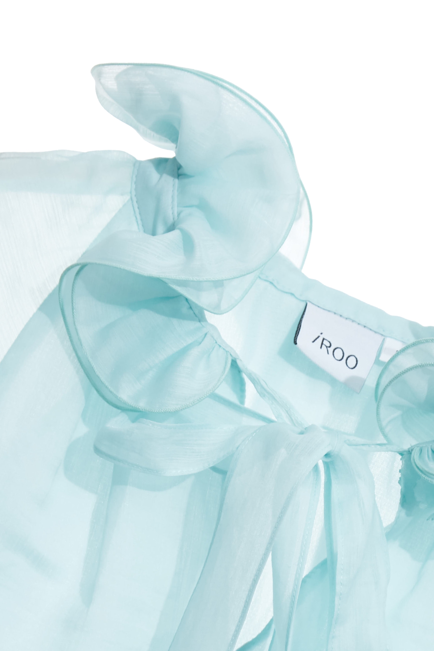 海藍寶石荷葉領上衣海藍寶石荷葉領上衣,上衣,秋冬穿搭,約會特輯,花花世界,荷葉