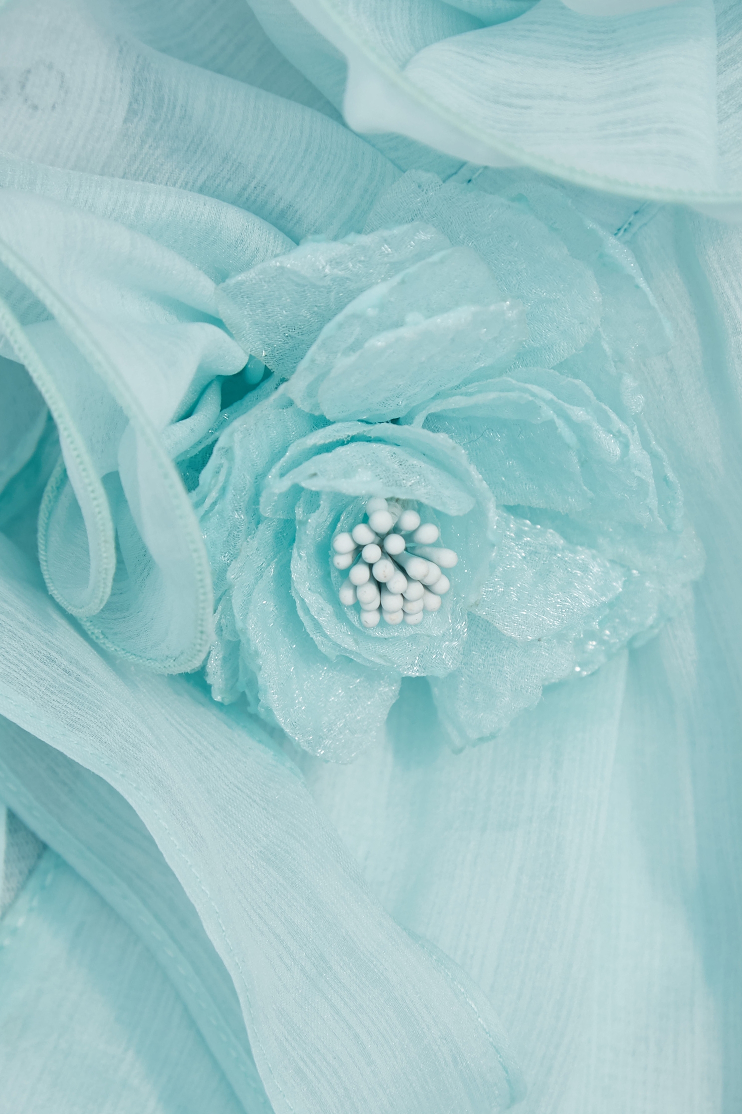 海藍寶石荷葉領上衣海藍寶石荷葉領上衣,上衣,秋冬穿搭,約會特輯,花花世界,荷葉