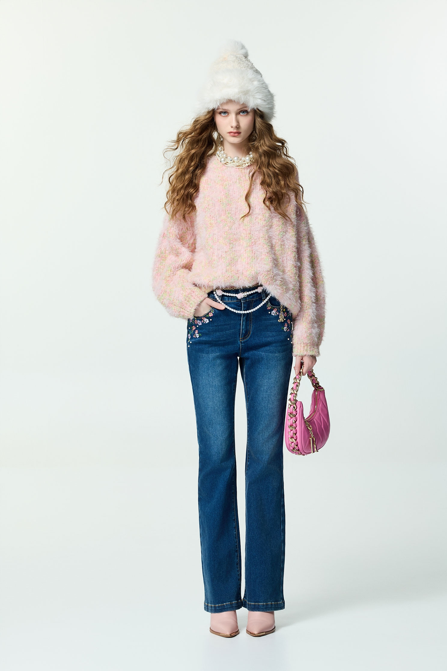 粉彩漸層圈圈紗針織上衣粉彩漸層圈圈紗針織上衣,上衣,秋冬穿搭,約會特輯,針織,針織上衣