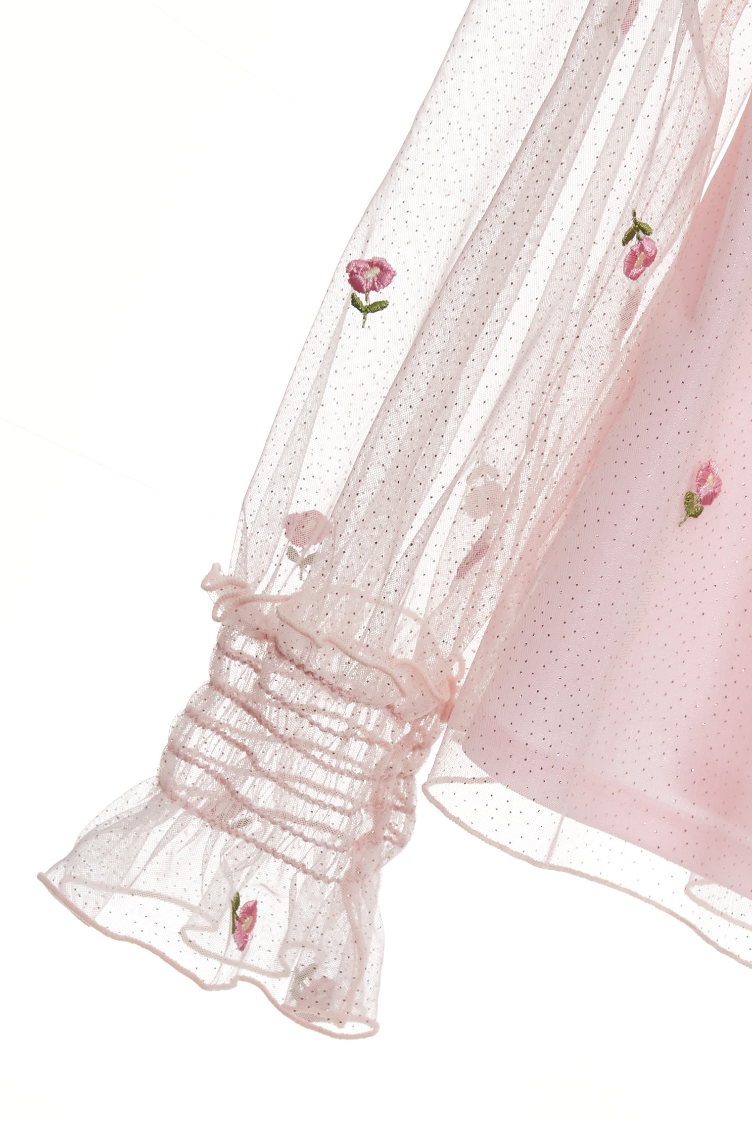 櫻花粉花朵刺繡單品上衣櫻花粉花朵刺繡單品上衣,上班OL穿搭,上衣,刺繡,秋冬穿搭,約會特輯,花花世界,荷葉