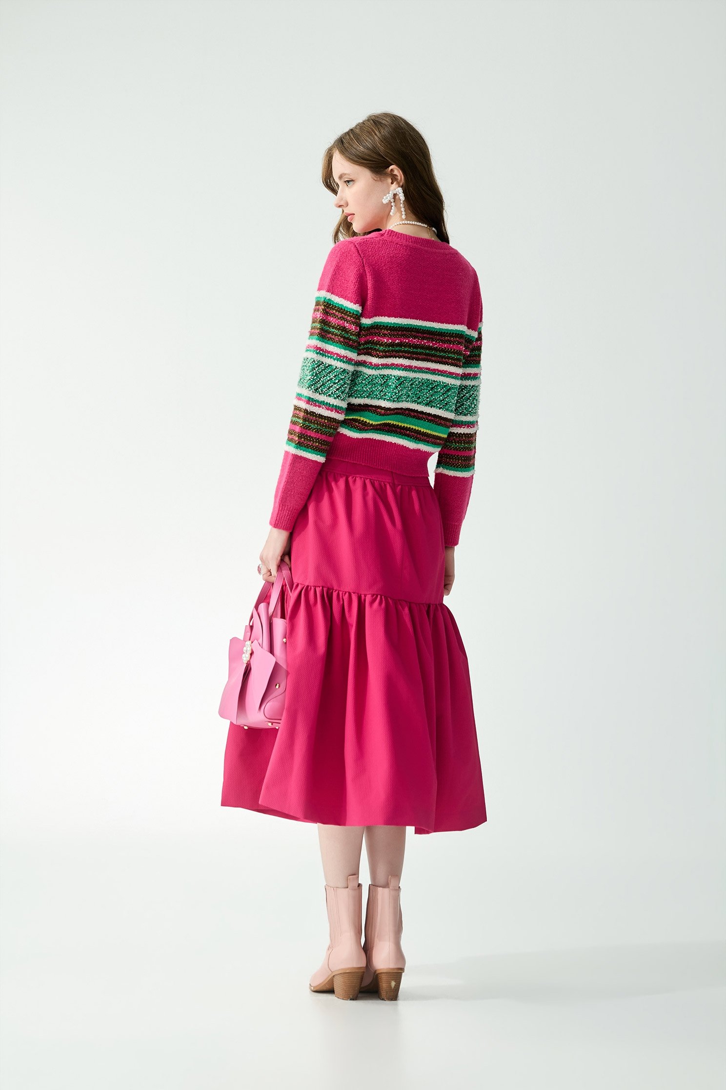 玫瑰可露麗採條針織玫瑰可露麗採條針織,上衣,春夏穿搭,針織,針織衫