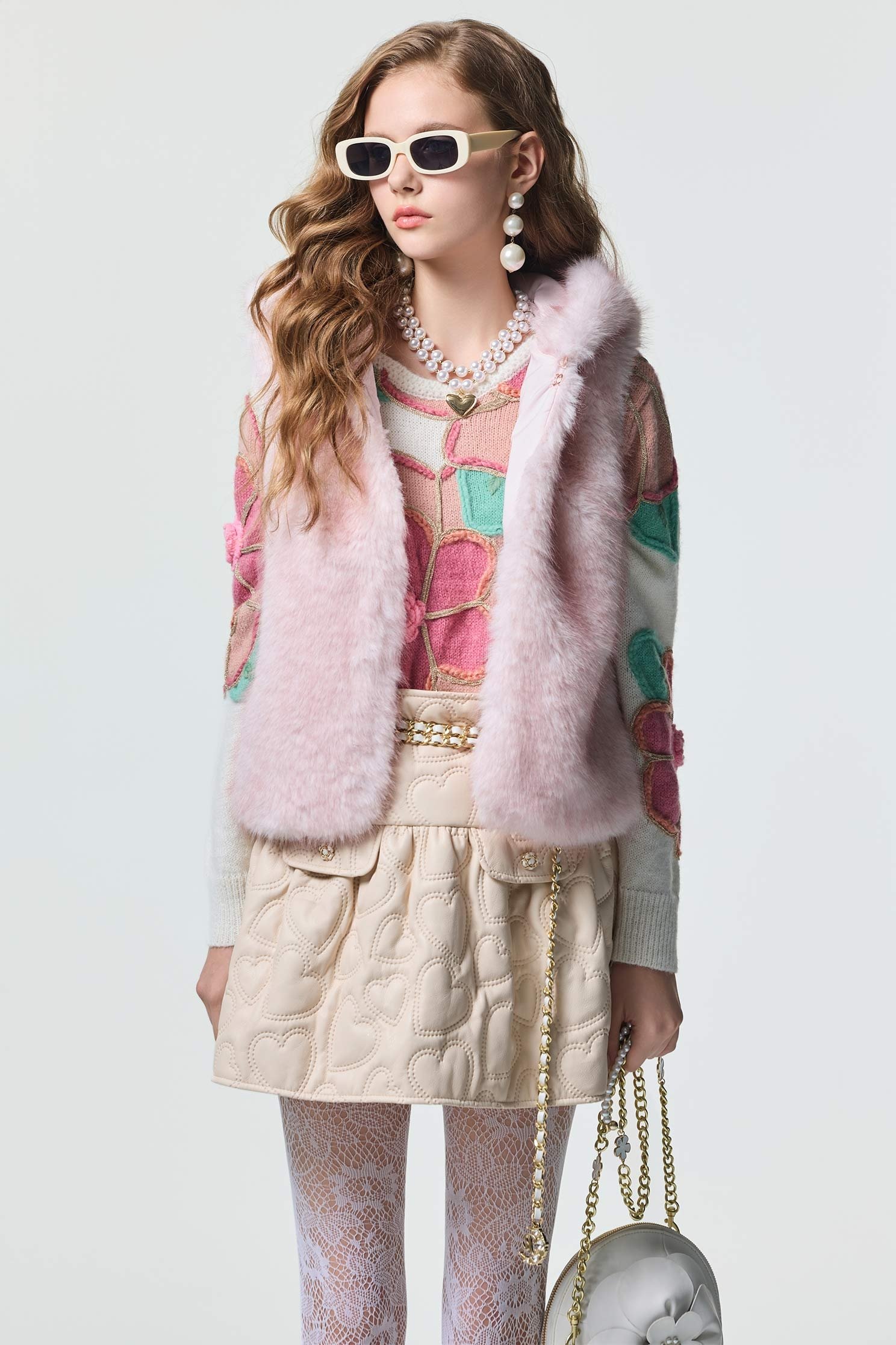 織帶鑲花瓣邊針織上衣織帶鑲花瓣邊針織上衣,上衣,春夏穿搭,針織,針織衫