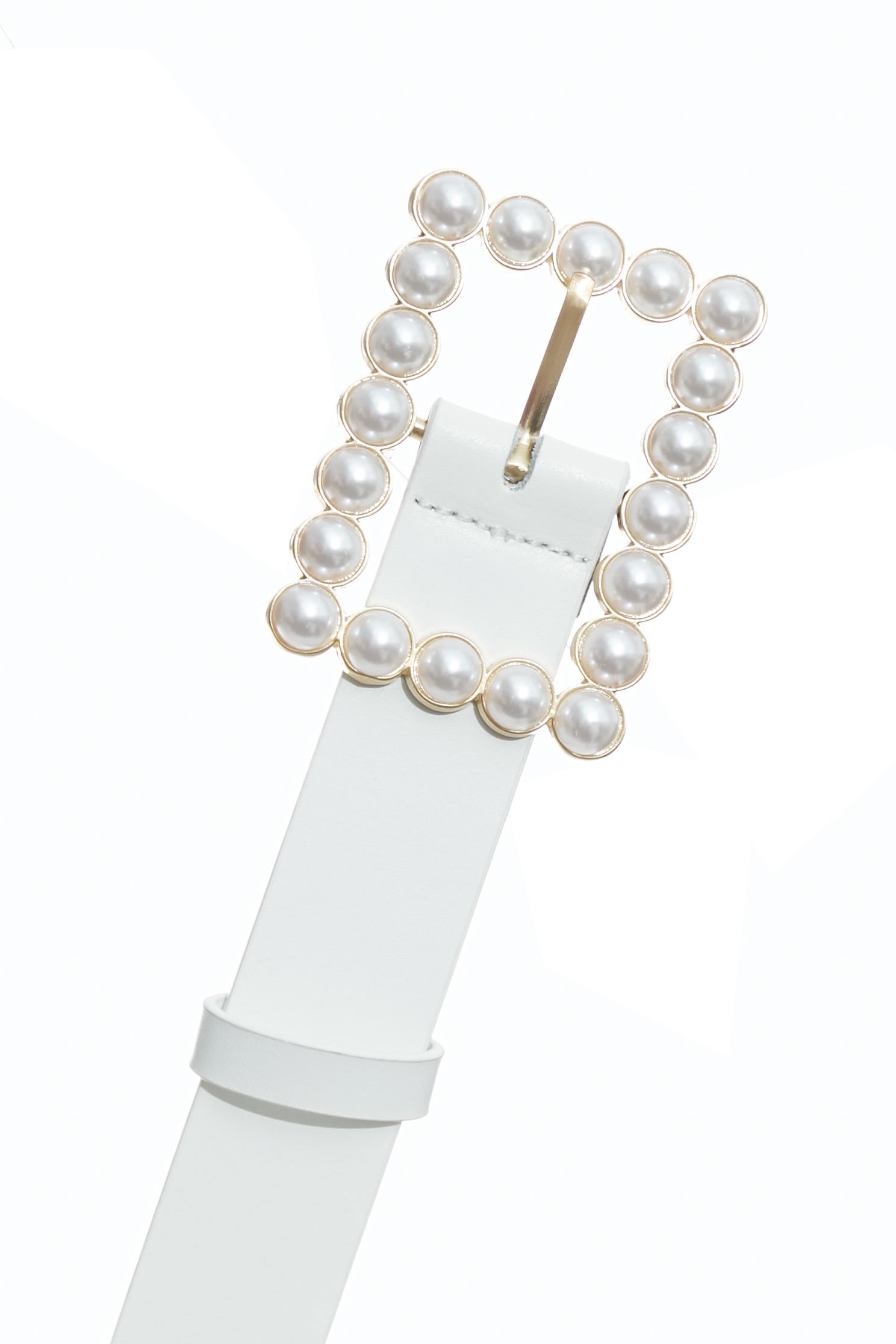 簡約個性珍珠方釦腰帶簡約個性珍珠方釦腰帶,珍珠,皮帶,皮革,秋冬穿搭