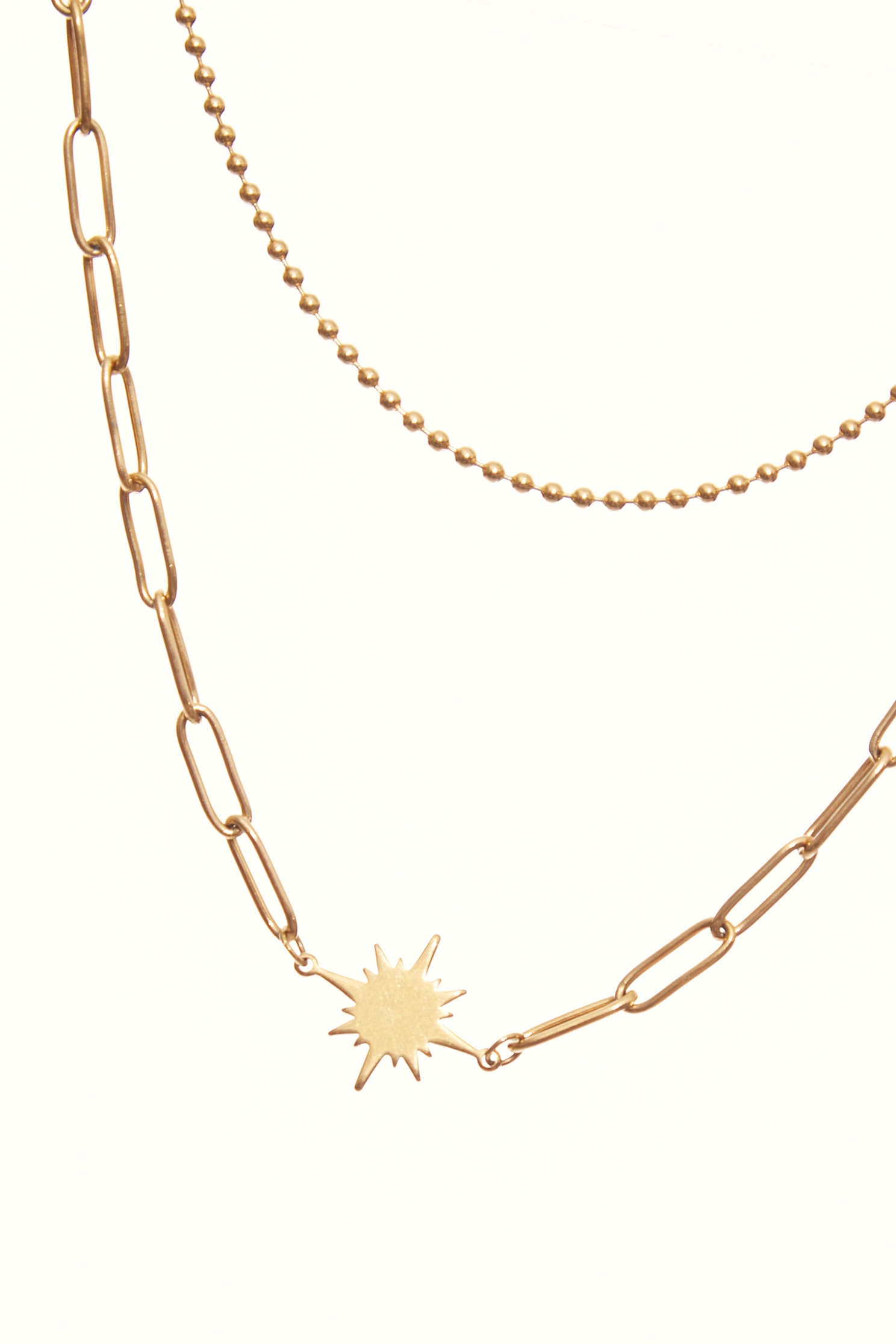 簡約金屬太陽雙層細鍊簡約金屬太陽雙層細鍊,秋冬穿搭,項鍊