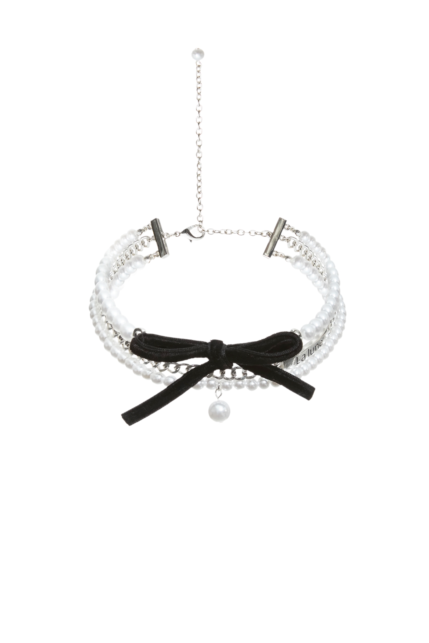 甜美絲絨蝴蝶結珍珠頸鍊甜美絲絨蝴蝶結珍珠頸鍊,珍珠,秋冬穿搭,蝴蝶結,項鍊