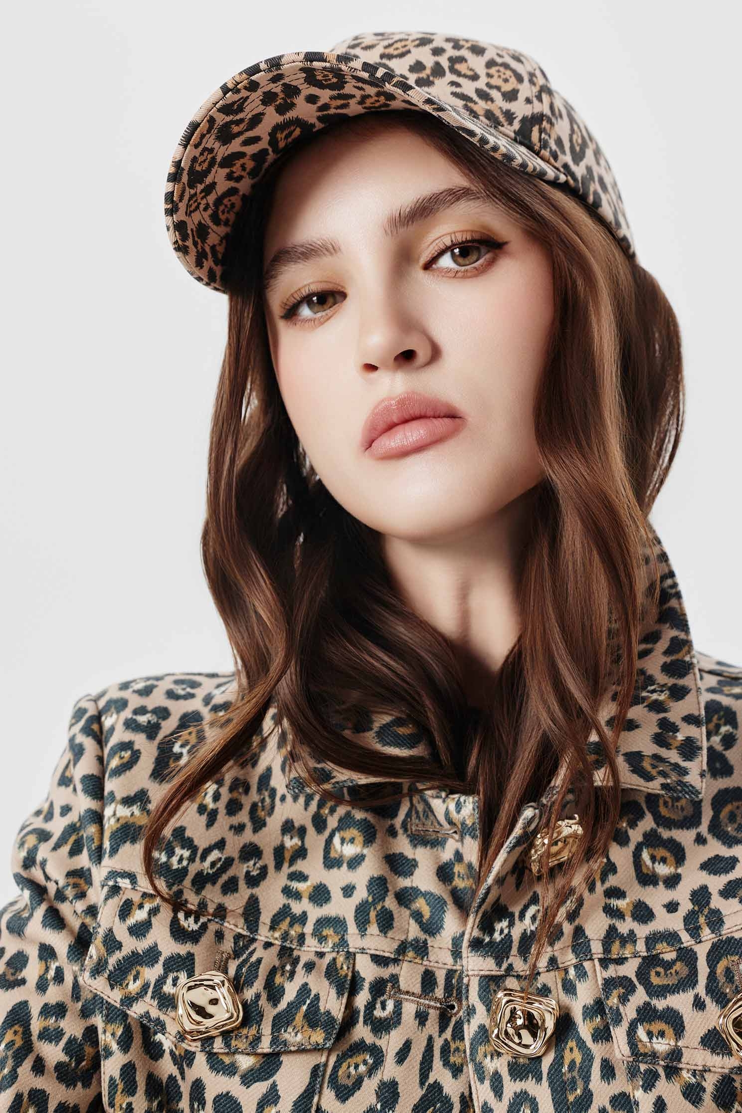 個性豹紋報球帽個性豹紋報球帽,秋冬穿搭