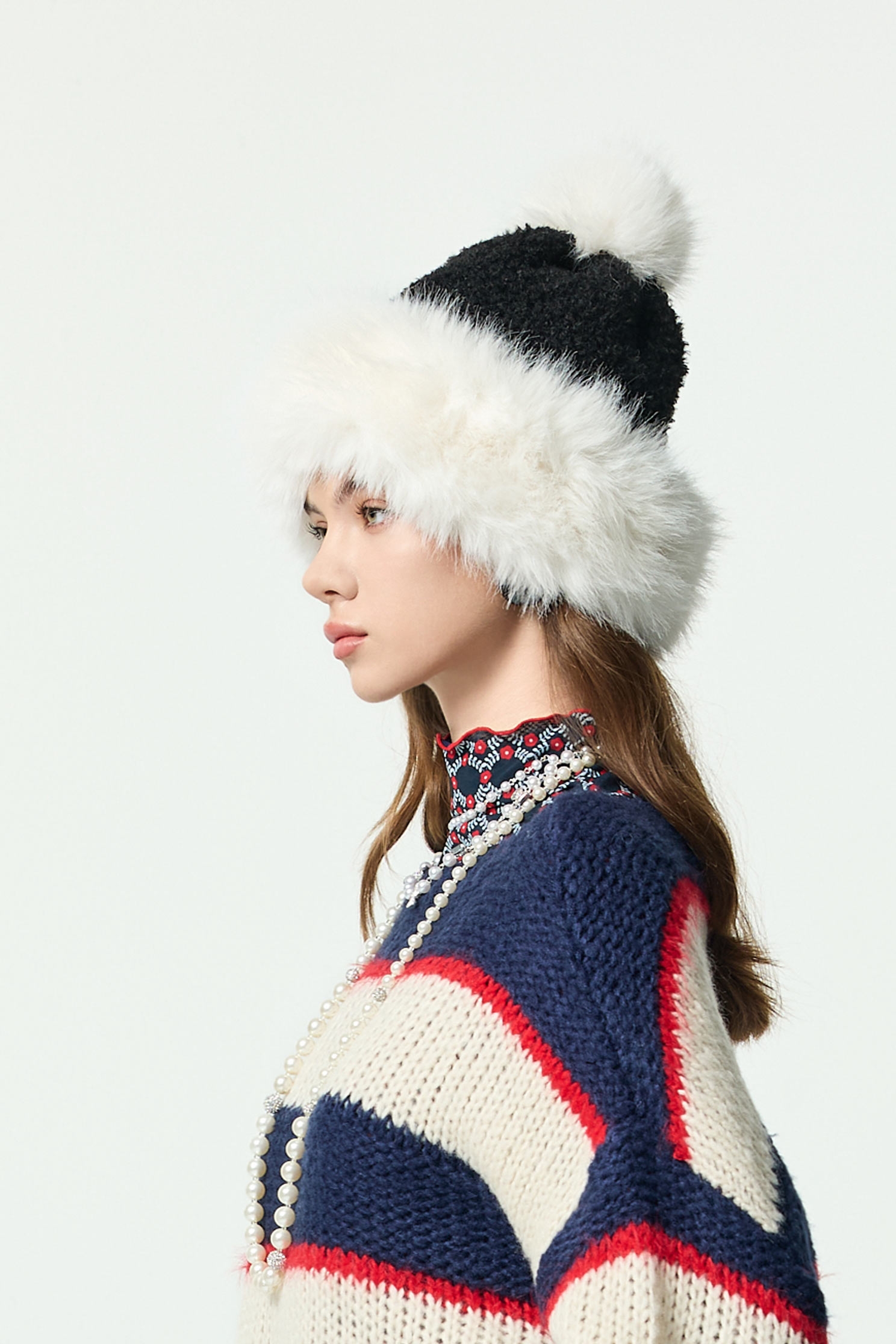 毛茸茸針織毛帽毛茸茸針織毛帽,秋冬穿搭,針織