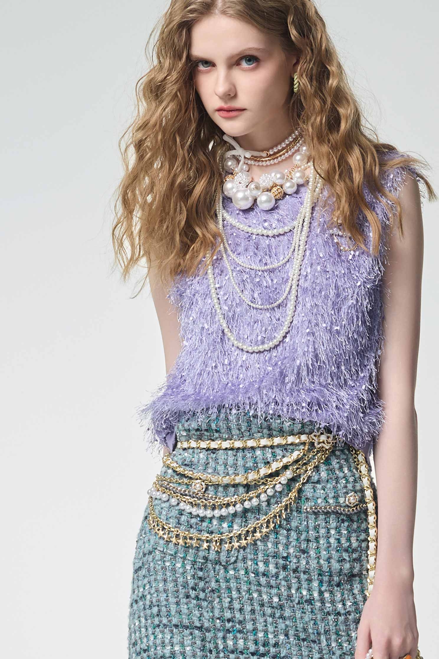 優雅星空珍珠腰鍊優雅星空珍珠腰鍊,珍珠,秋冬穿搭