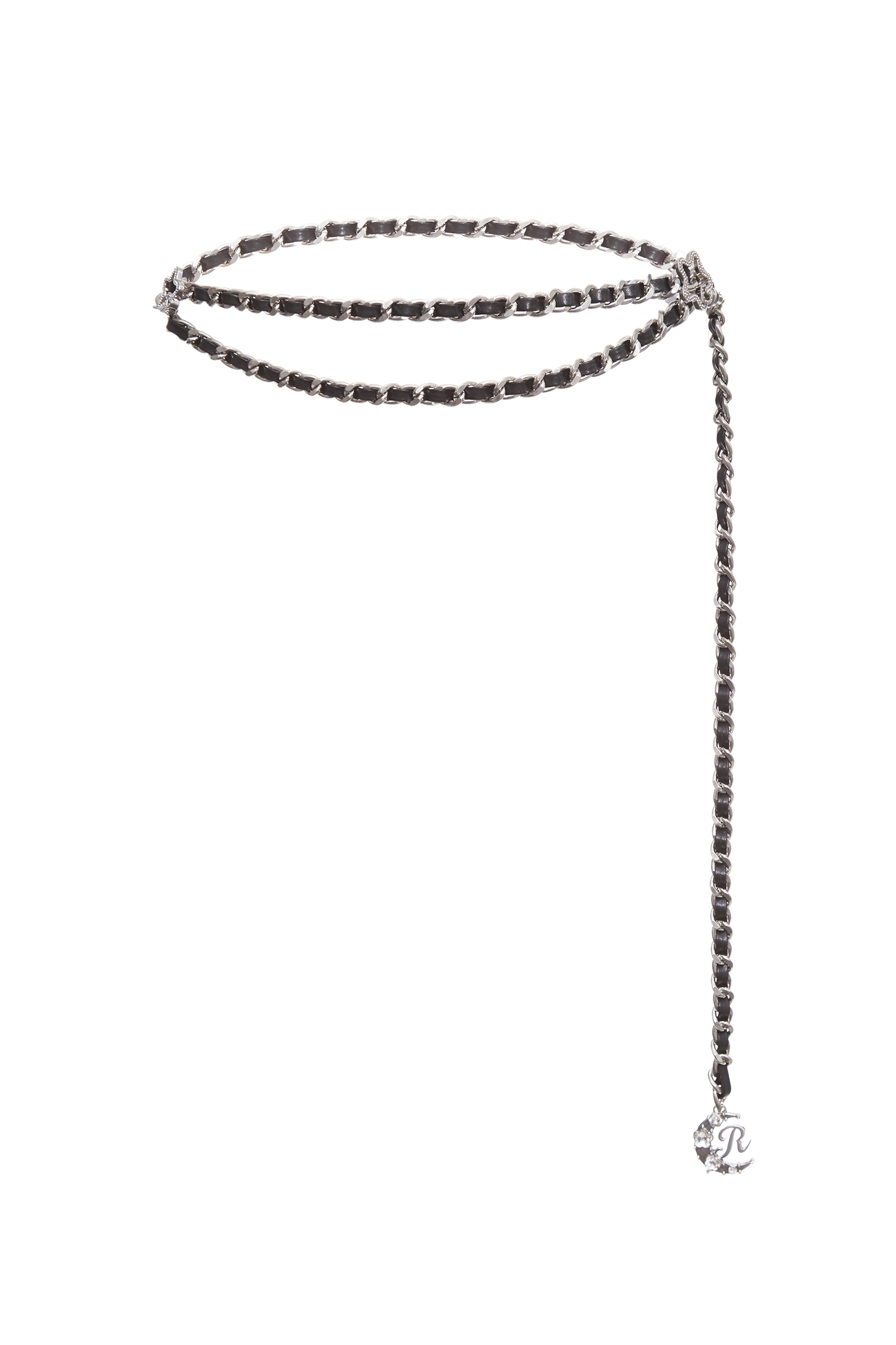 精緻星星月亮皮穿條腰鍊精緻星星月亮皮穿條腰鍊,秋冬穿搭