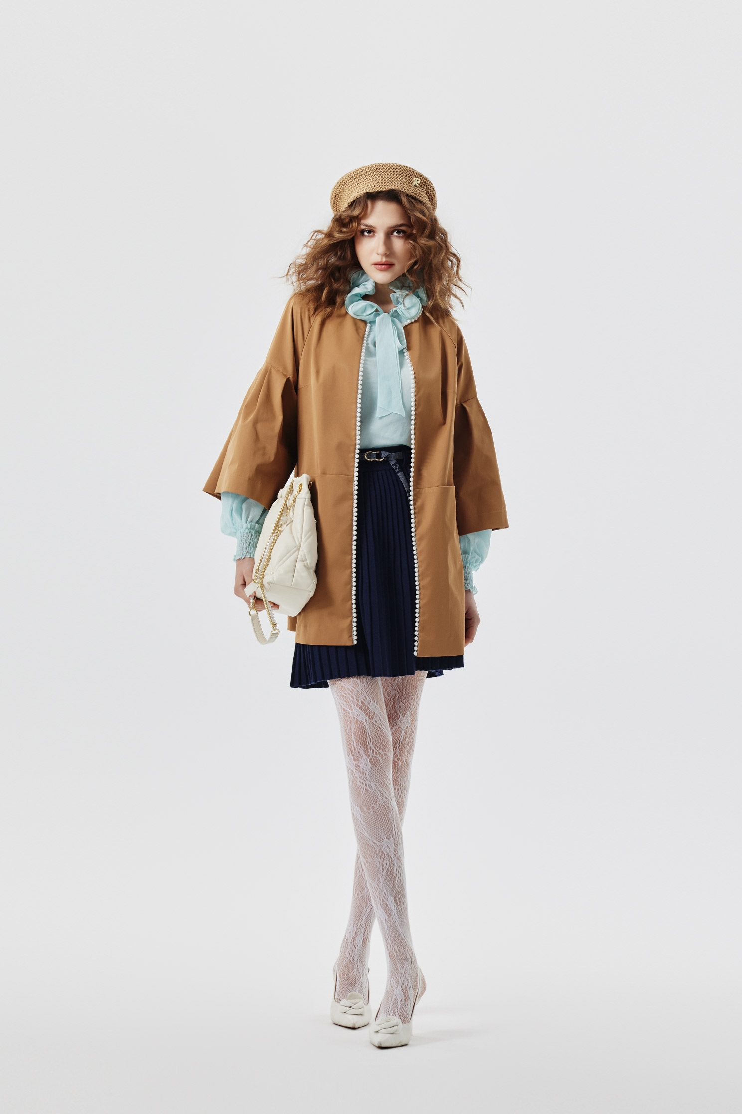 琥珀色珍珠造型外套琥珀色珍珠造型外套,一般外套,外套,珍珠,秋冬穿搭